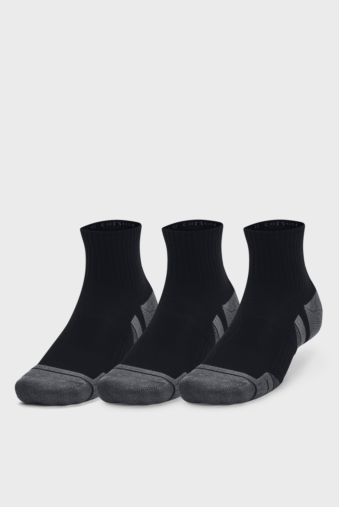 Черные носки (3 пары) UA Performance Cotton 3p Qtr 1