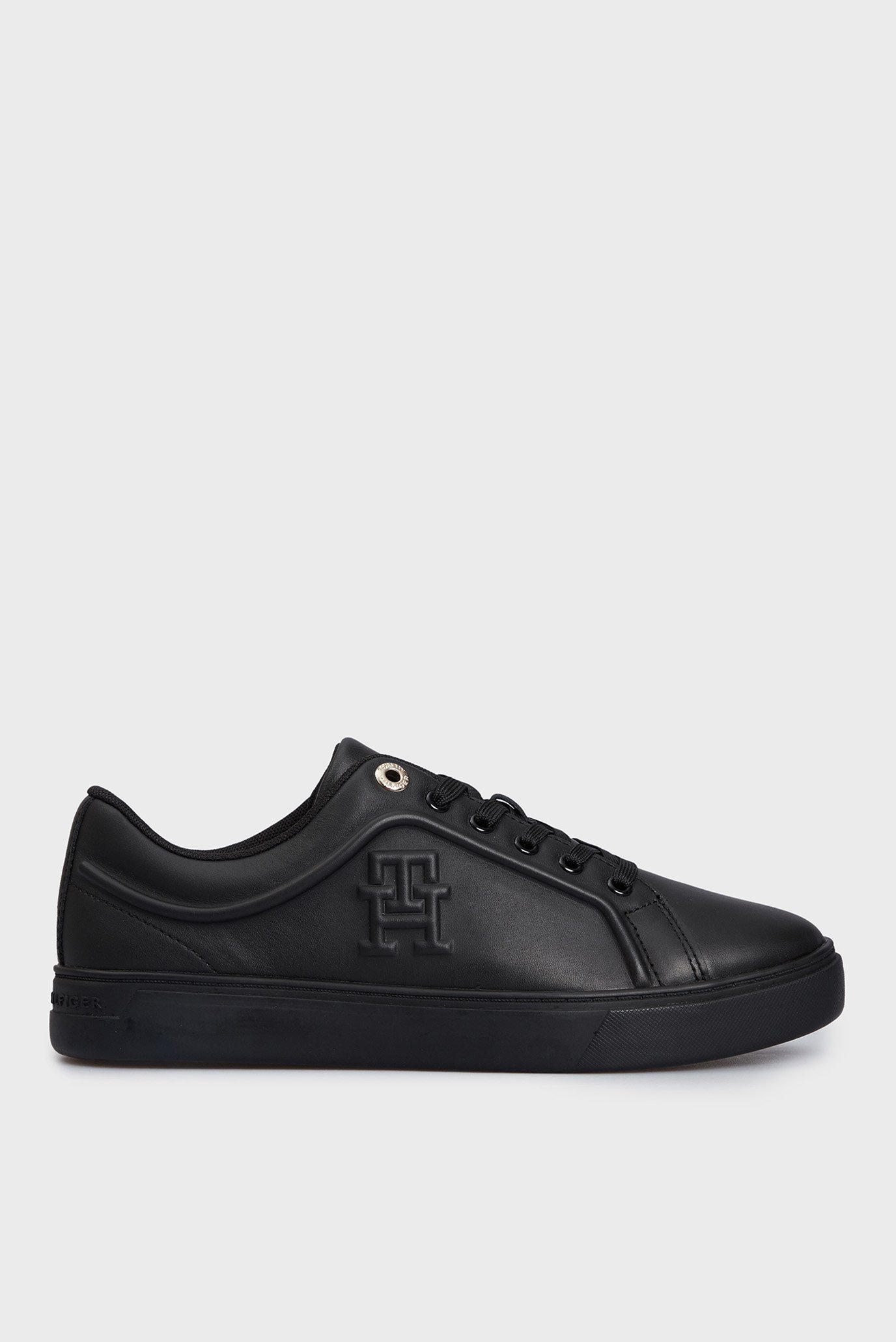 Женские черные кожаные сникерcы CASUAL LEATHER CUPSOLE 1