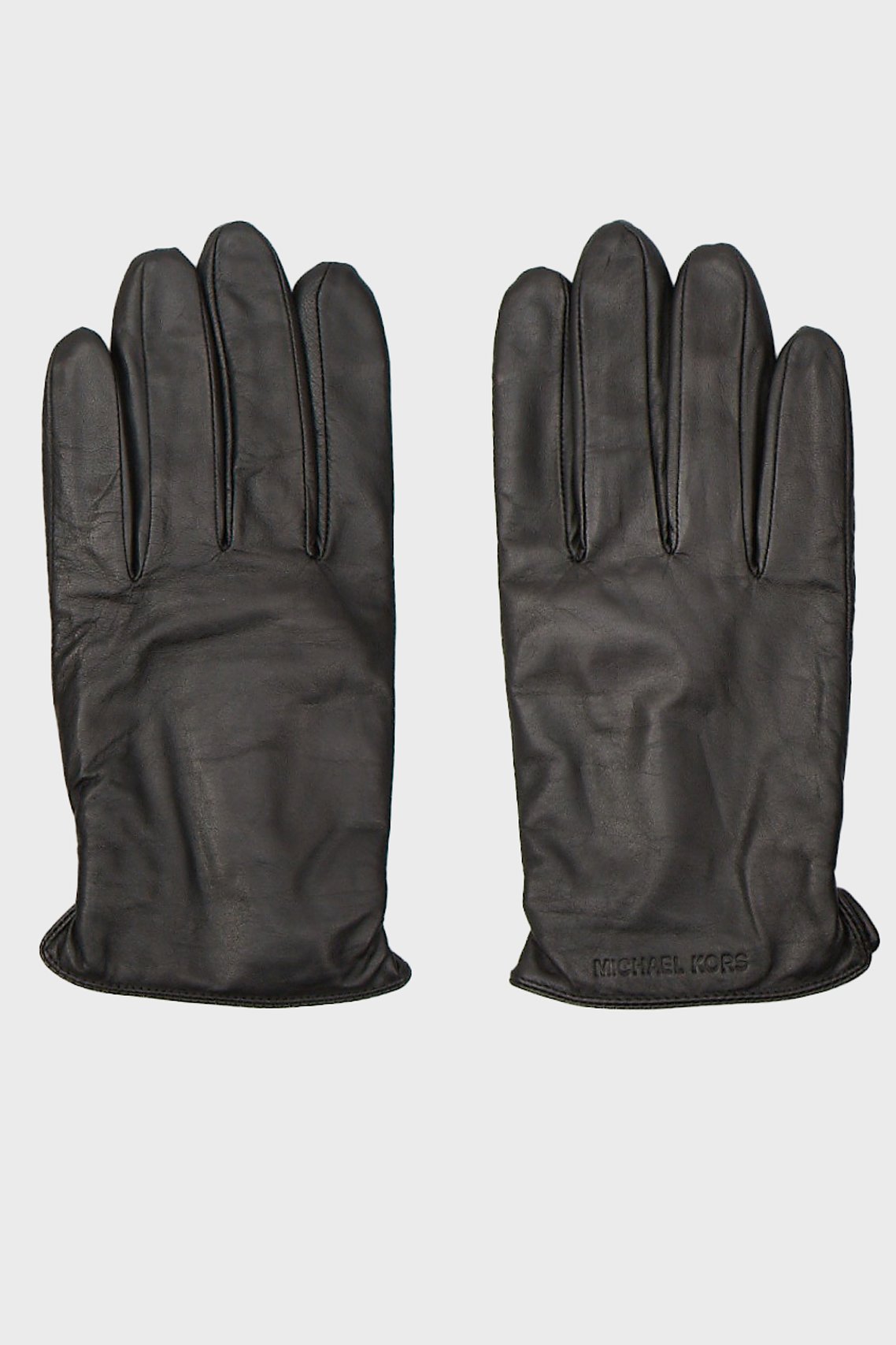 Чоловічі чорні шкіряні рукавички EMBOSSED LEATHER GLOVE 1