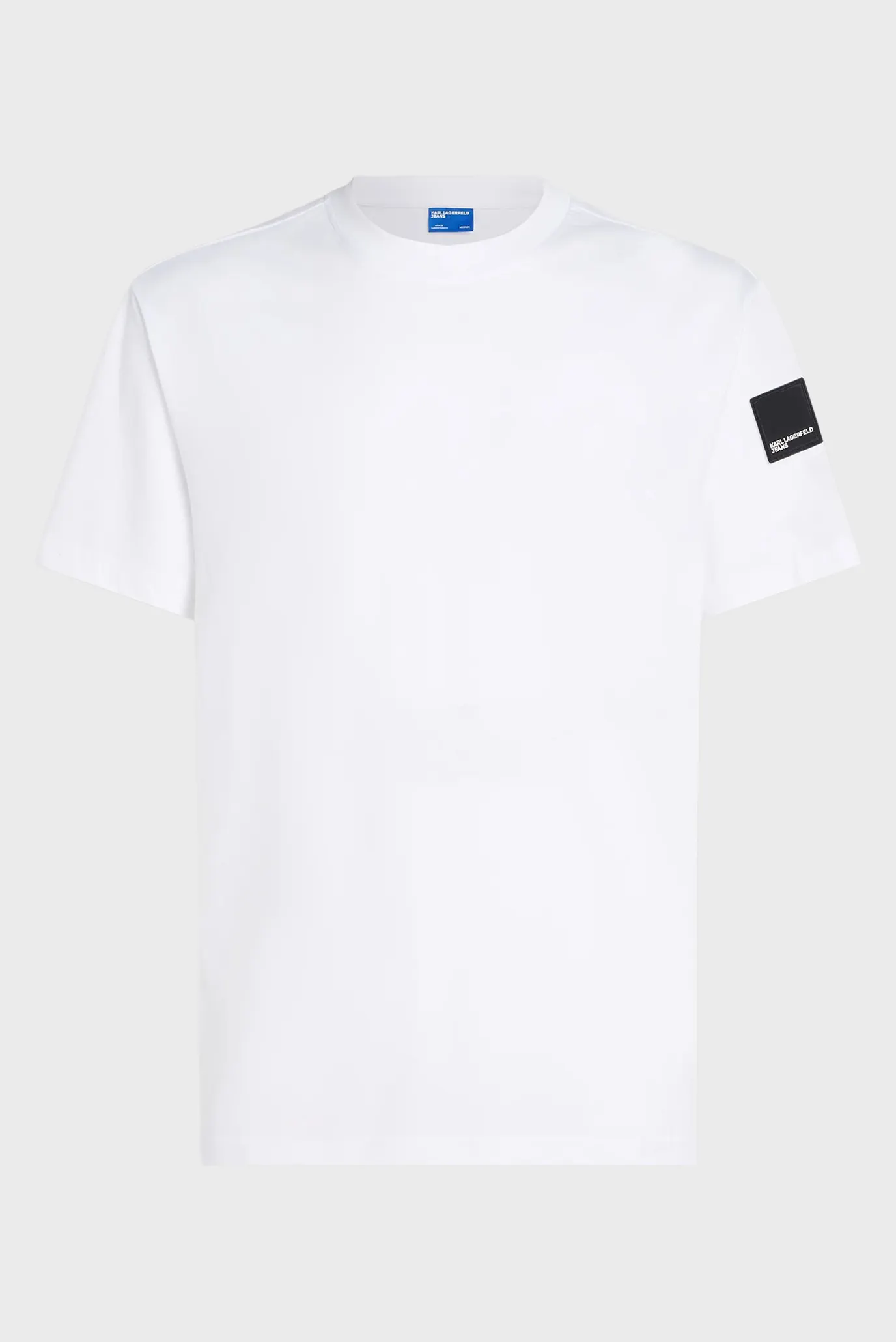 Мужская белая футболка reg rubber patch tee 5