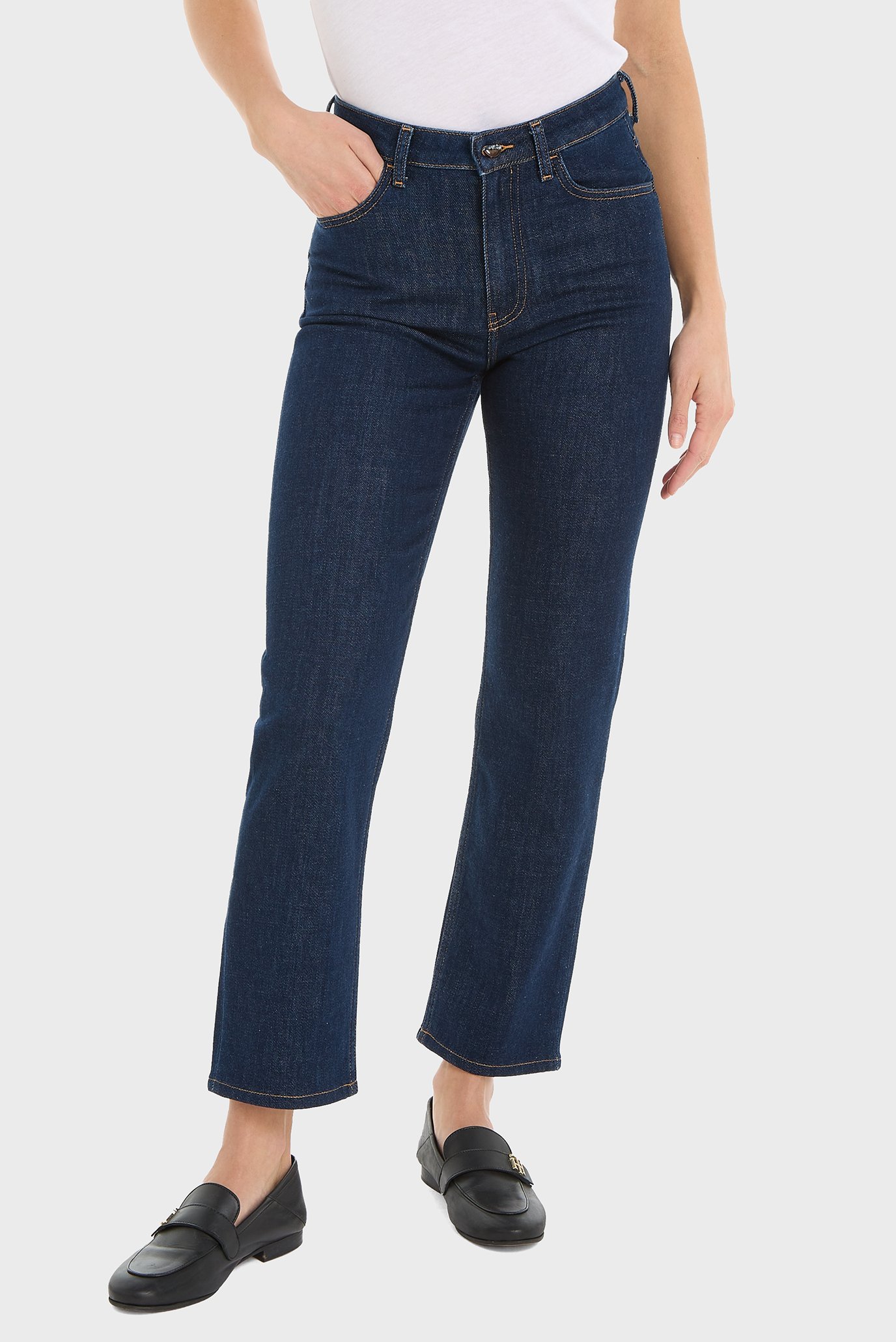 Женские темно-синие джинсы CLASSIC STRAIGHT HW A RUE Синий 28-32 Tommy Hilfiger WW0WW39612 Женские темно-синие джинсы CLASSIC STRAIGHT HW A RUE Синий 28-32 Tommy Hilfiger WW0WW39612