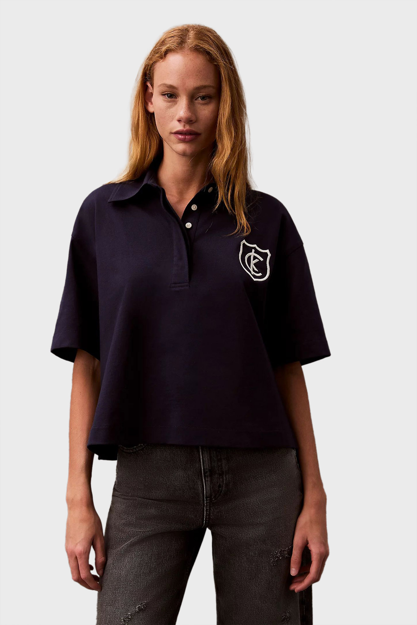 Женское темно-синее поло SS RUGBY JERSEY PATCH Синий XS Calvin Klein Jeans LV047B209G Женское темно-синее поло SS RUGBY JERSEY PATCH Синий XS Calvin Klein Jeans LV047B209G