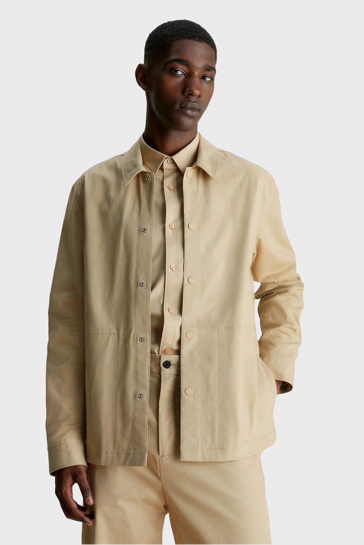 Чоловіча бежева сорочка-пальто MODERN TWILL 1