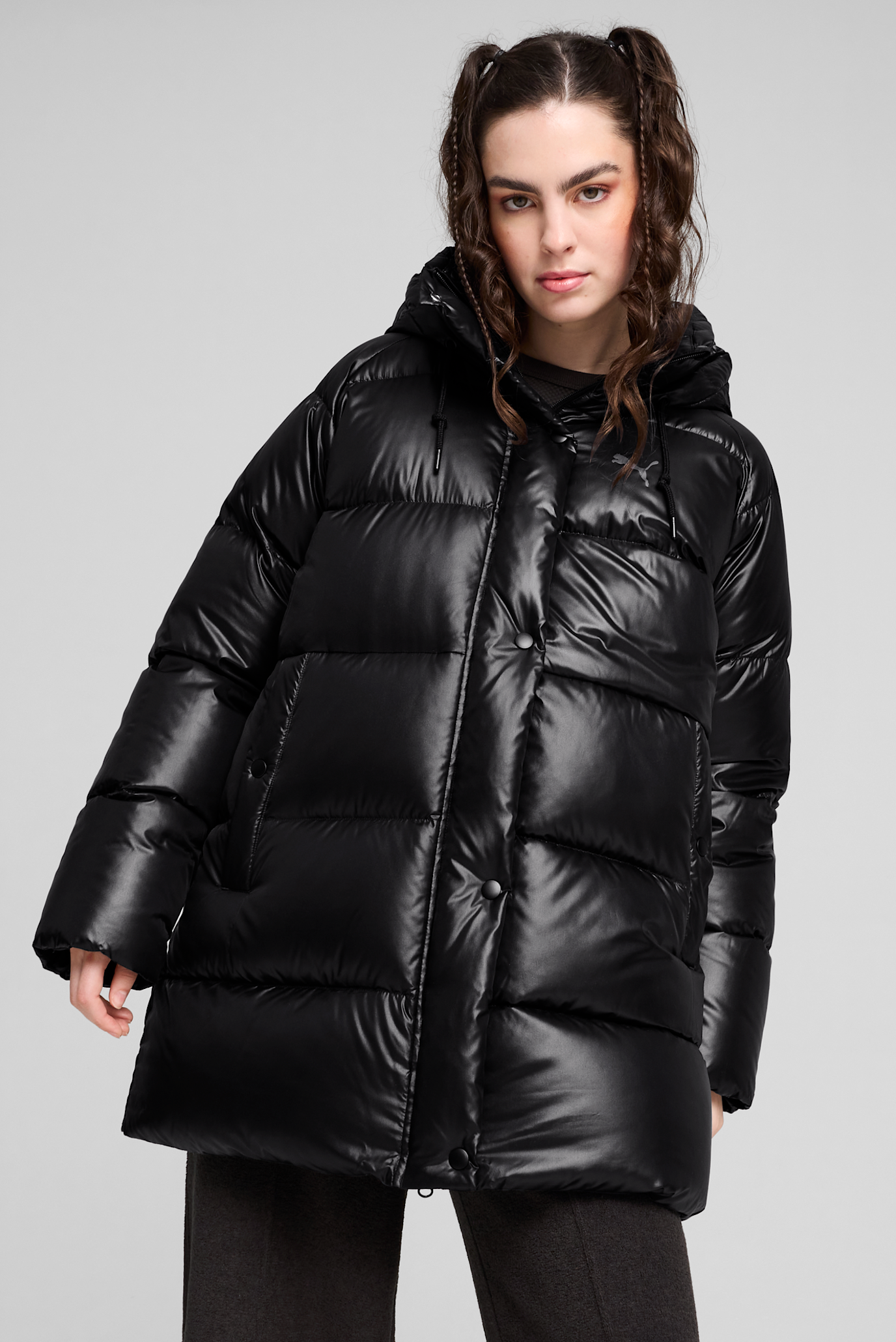 Женский черный пуховик Down Jacket Women 1