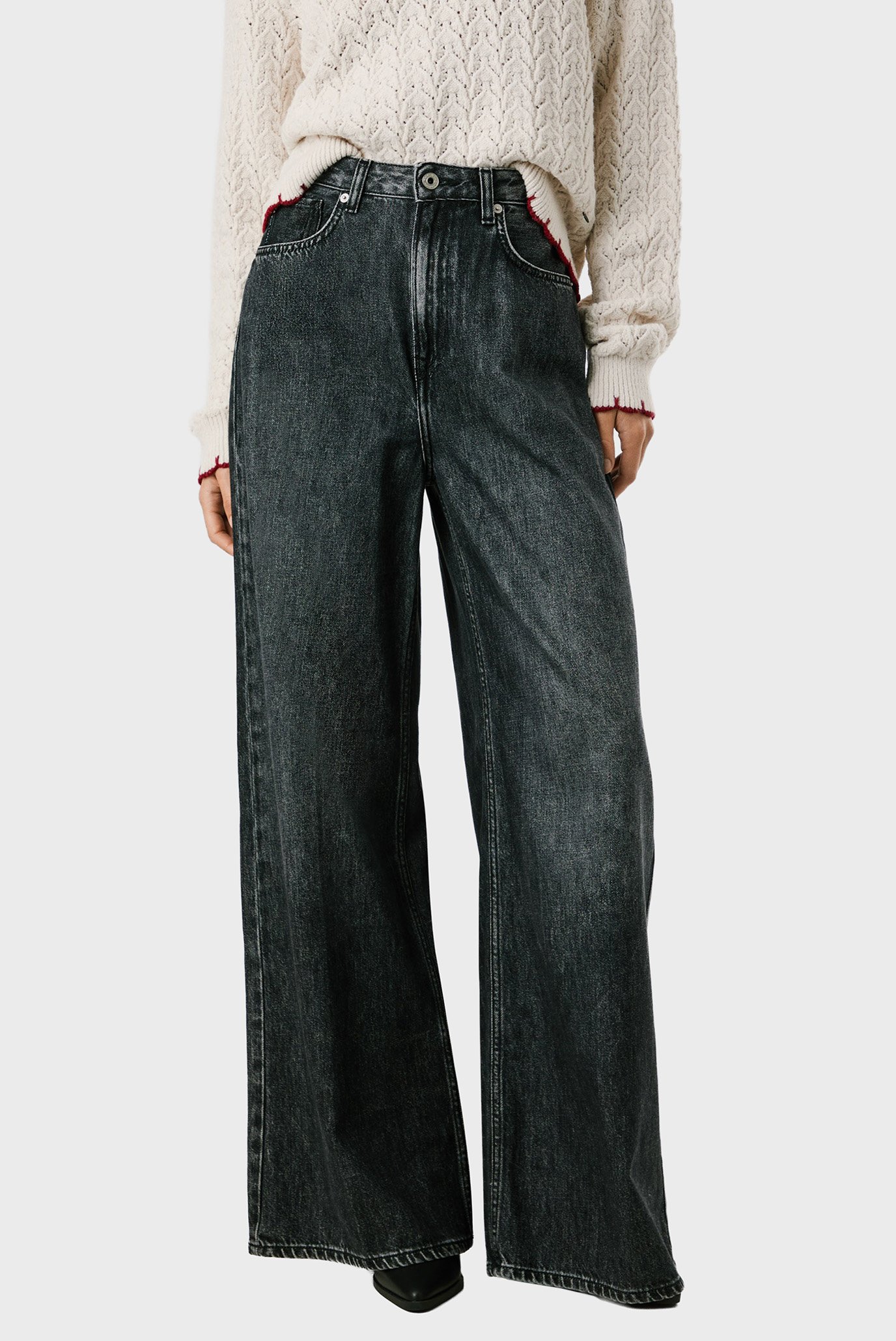Женские черные джинсы WIDE LEG Черный 26 Pepe Jeans PL20474049S12 Женские черные джинсы WIDE LEG Черный 26 Pepe Jeans PL20474049S12