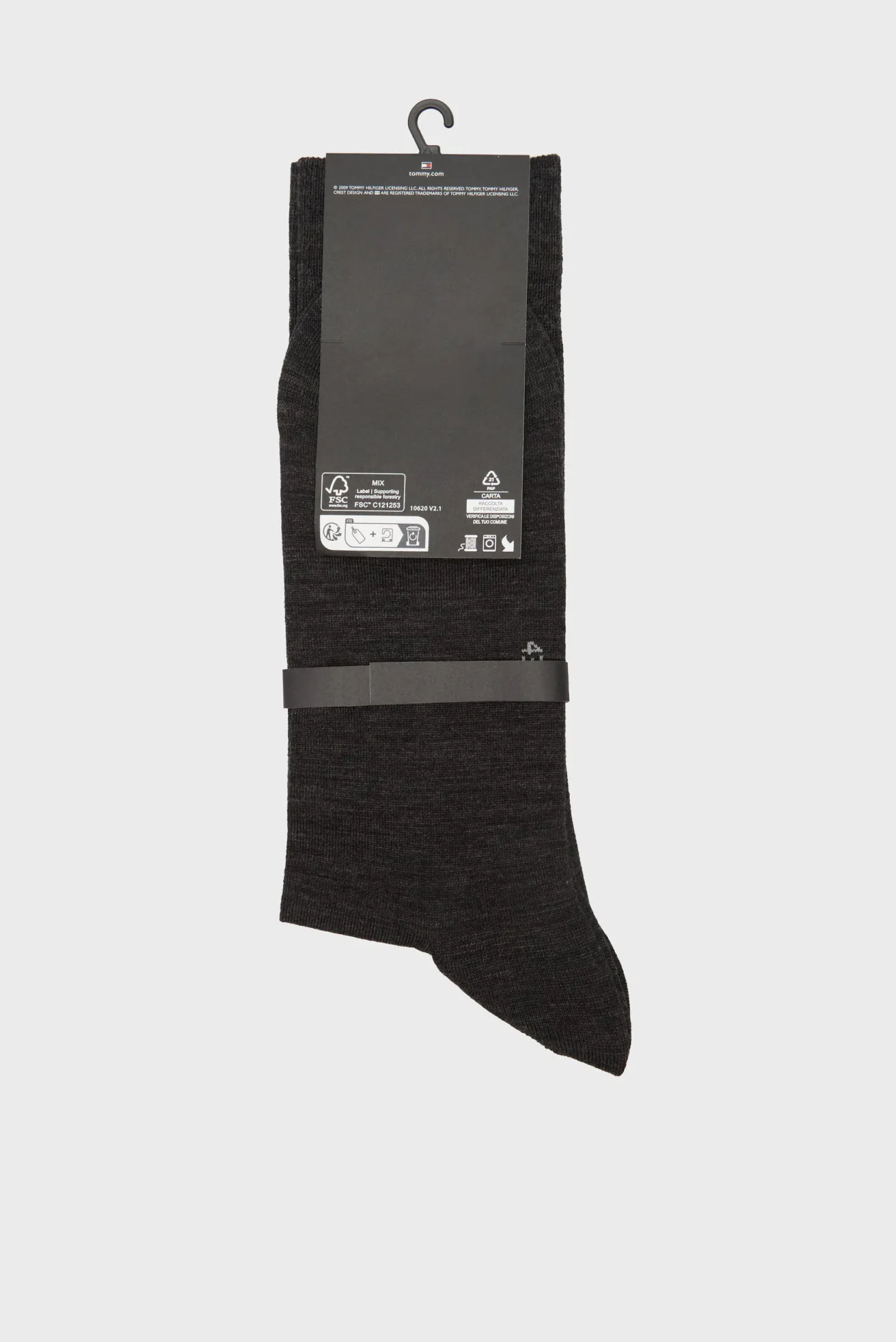 Чоловічі темно-сірі вовняні шкарпетки TH MEN SOCK  PREMIUM WOOL 3