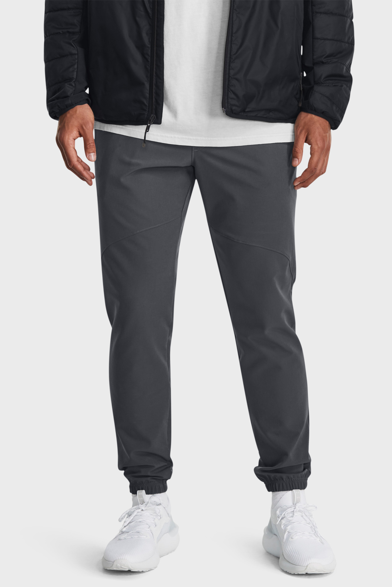 Мужские серые спортивные брюки UA Stretch Woven CW Jogger 1