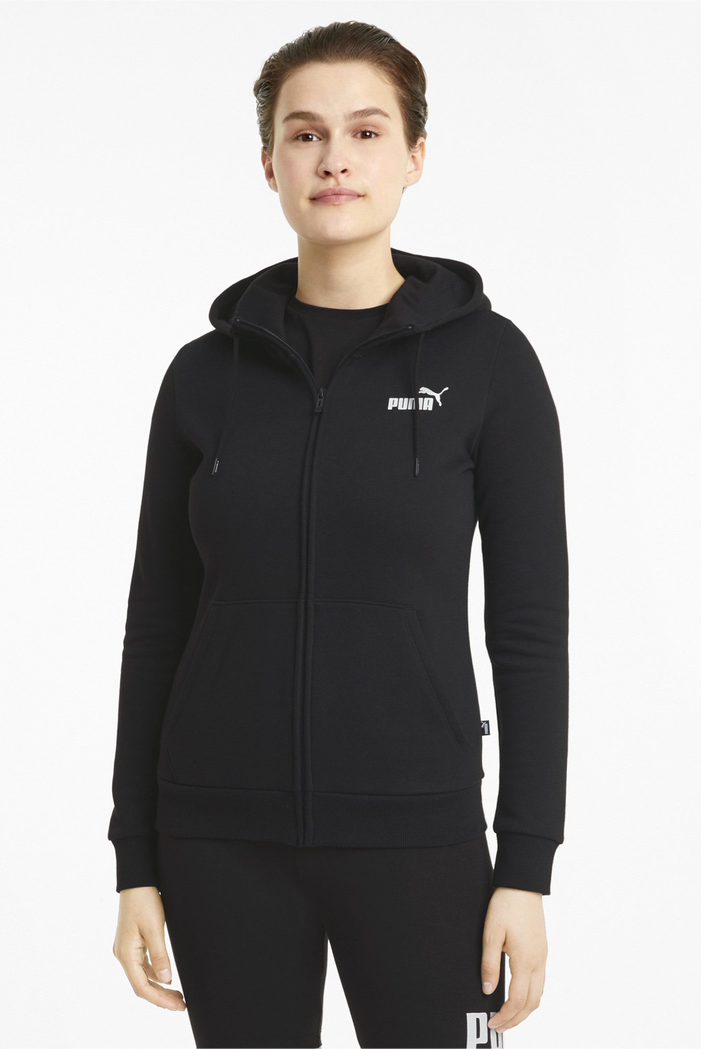 Женское черное худи Essentials Full-Zip Women’‎s Hoodie 1