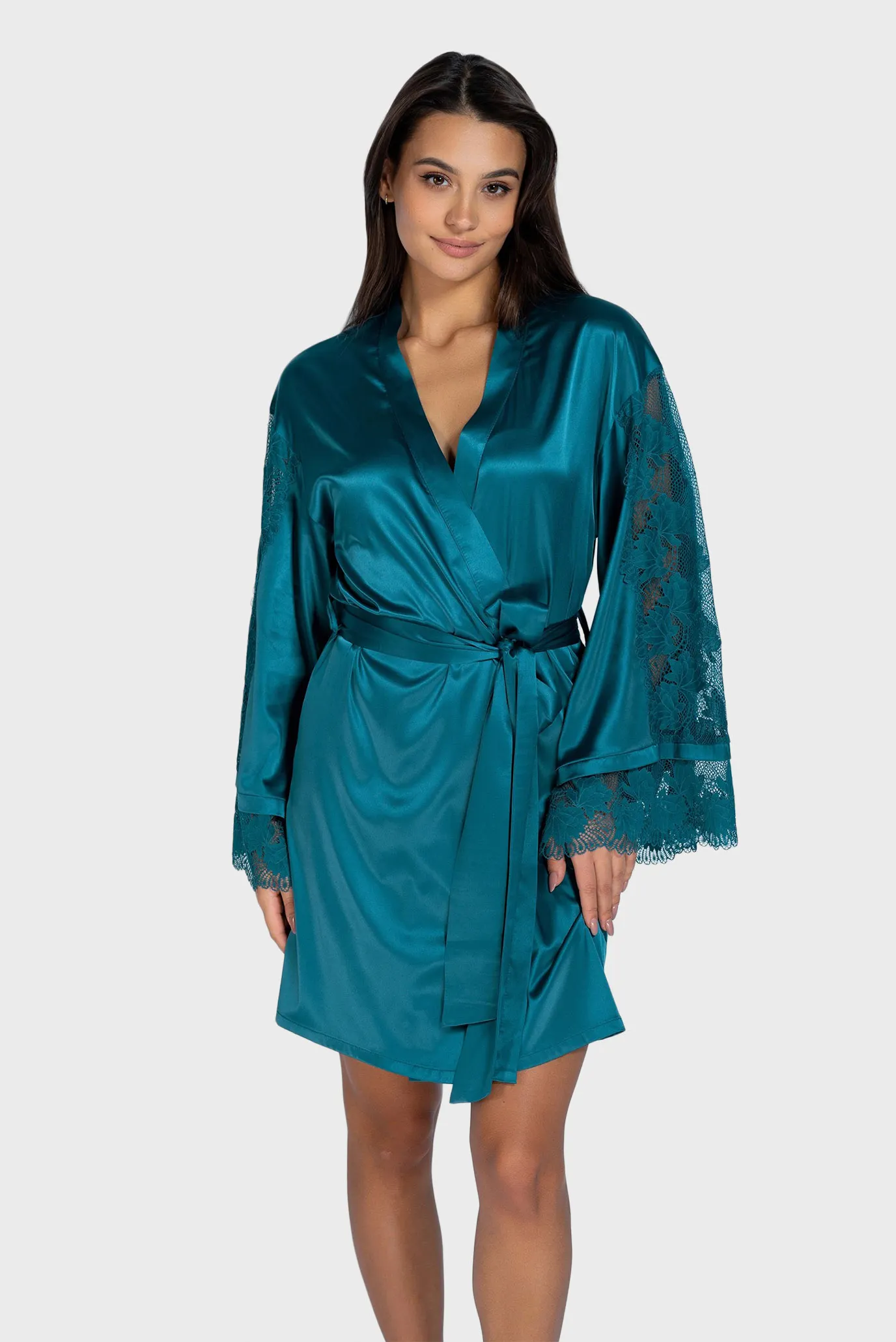 Жіночий  бірюзовий пеньюар 1