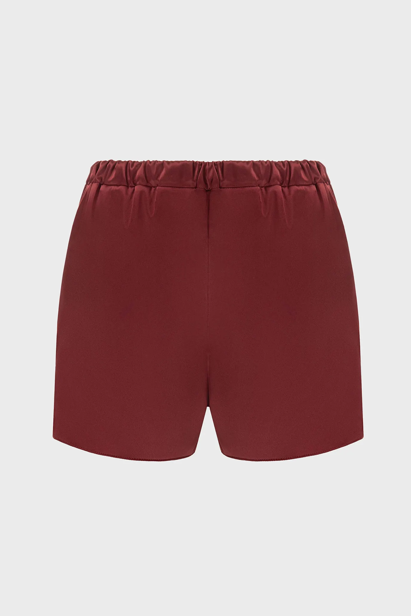 Женская бордовая пижама (топ, шорты) 4