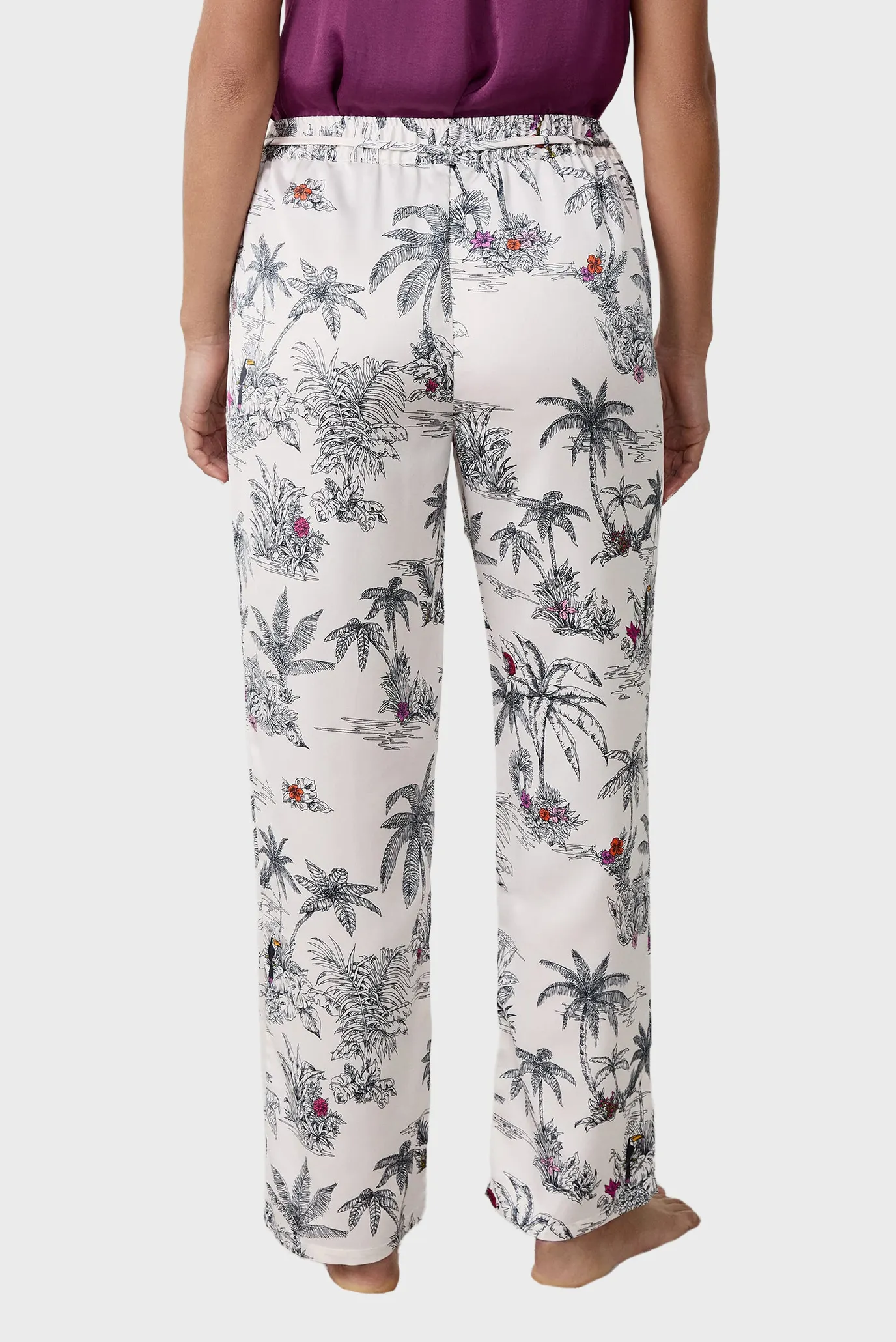 Жіночі білі брюки з візерунком SELVA 3