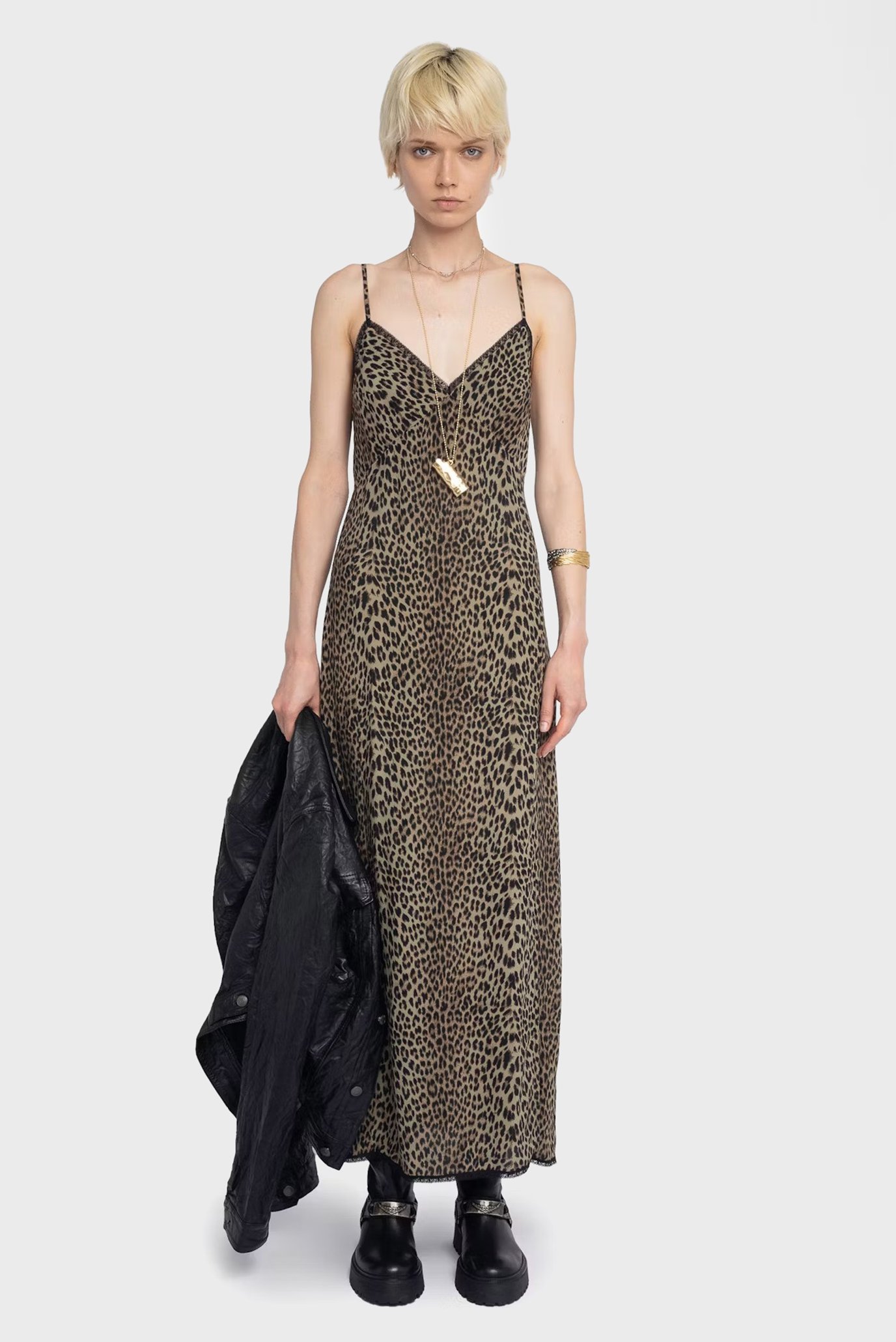 Женское платье с узором Ramelil Разноцветный S ZADIG&VOLTAIRE WWDR02591_LEAVES Женское платье с узором Ramelil Разноцветный S ZADIG&VOLTAIRE WWDR02591_LEAVES