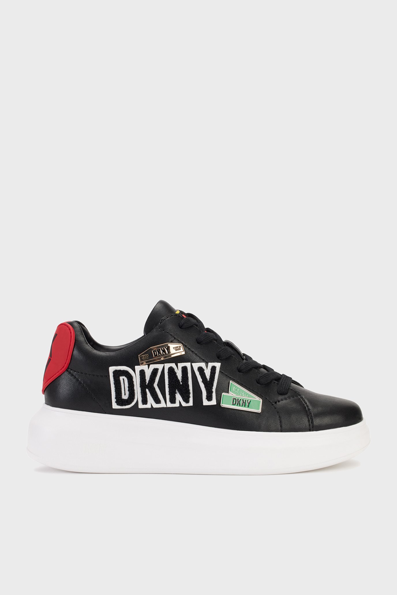 Женские черные кожаные сникерсы Черный 37 DKNY K1497456 Женские черные кожаные сникерсы Черный 37 DKNY K1497456