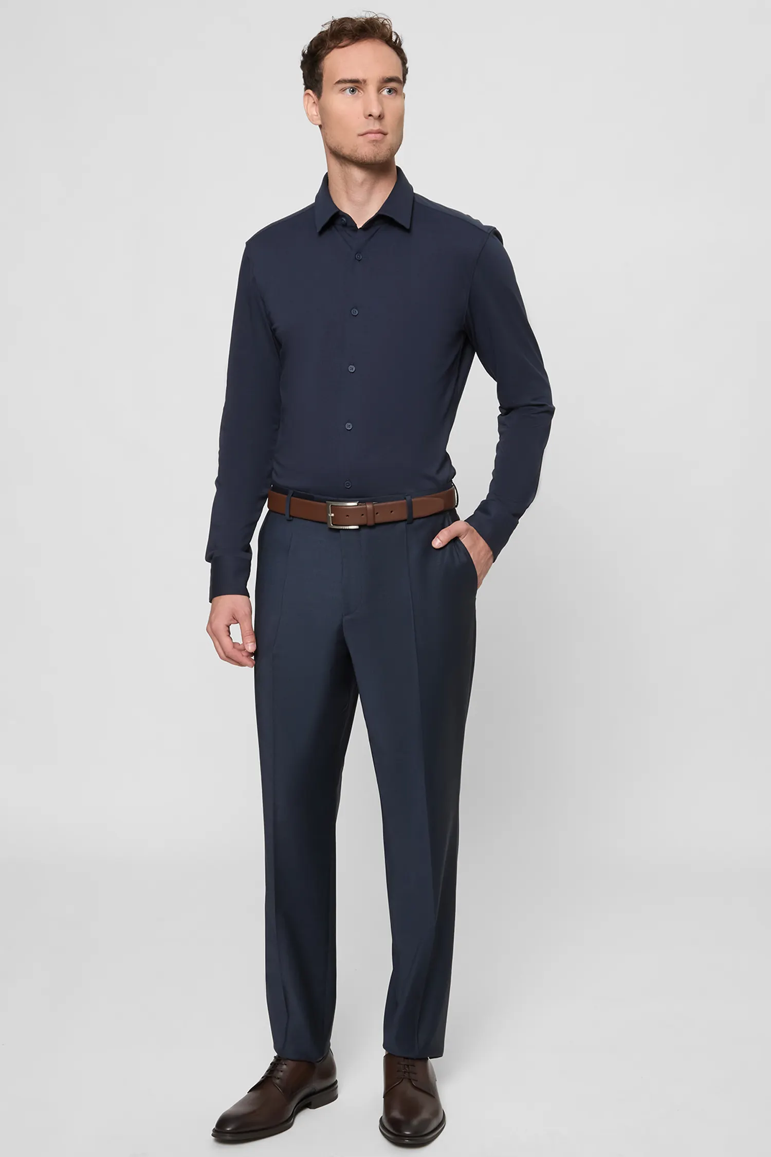 Чоловічі коричневі шкіряні дербі 5