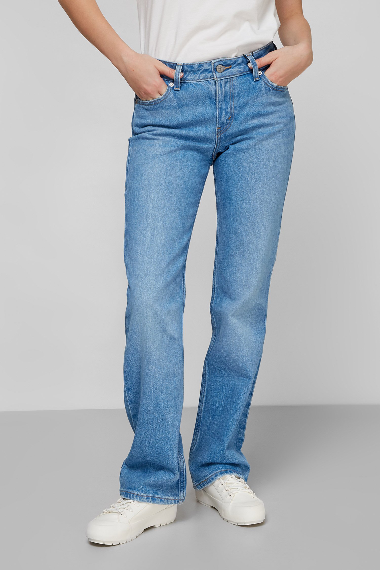 Женские голубые джинсы Low Pitch Bootcut 1