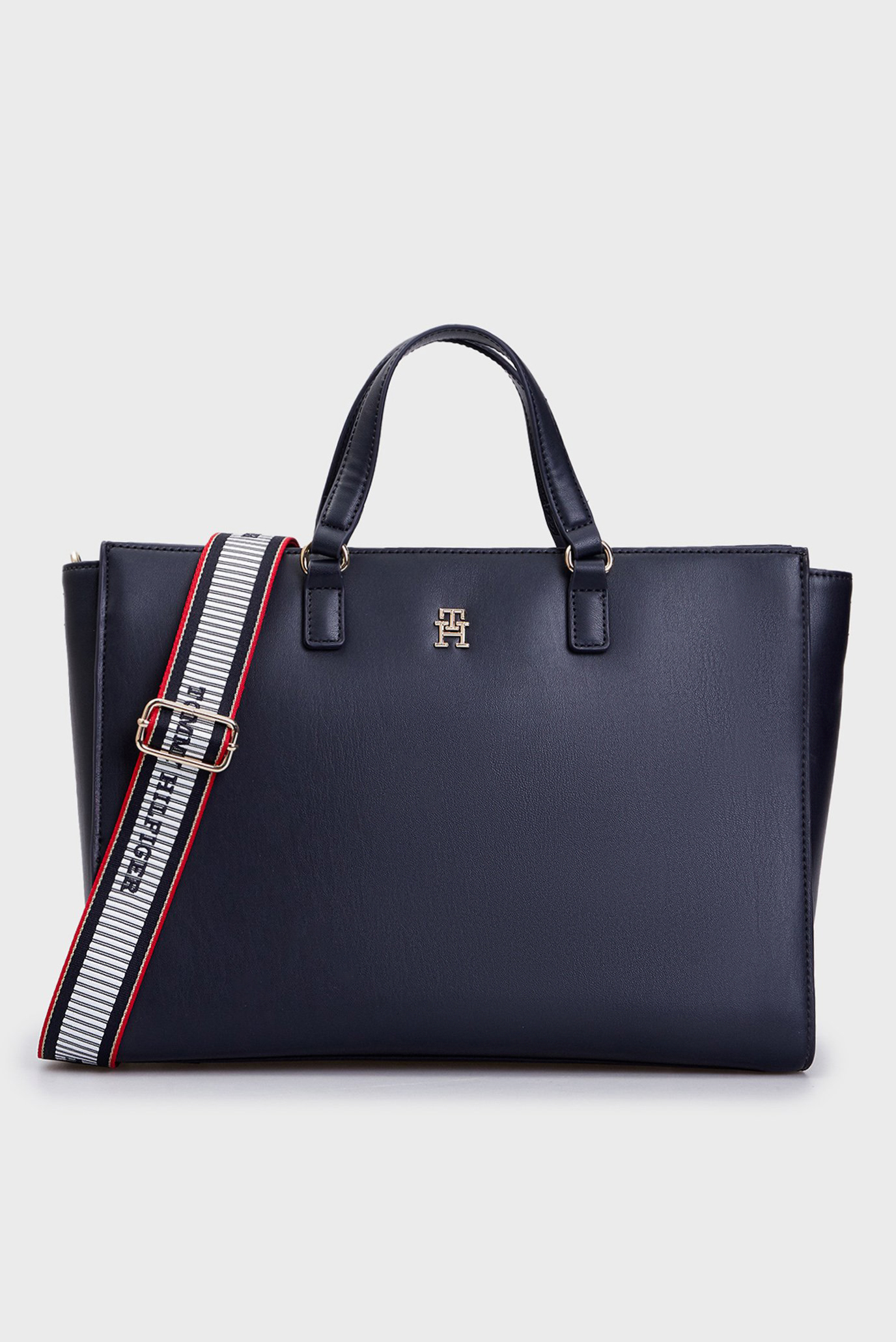 Женская темно-синяя сумка TH FRESH SATCHEL CORP Синий ONESIZE Tommy Hilfiger AW0AW16684 Женская темно-синяя сумка TH FRESH SATCHEL CORP Синий ONESIZE Tommy Hilfiger AW0AW16684