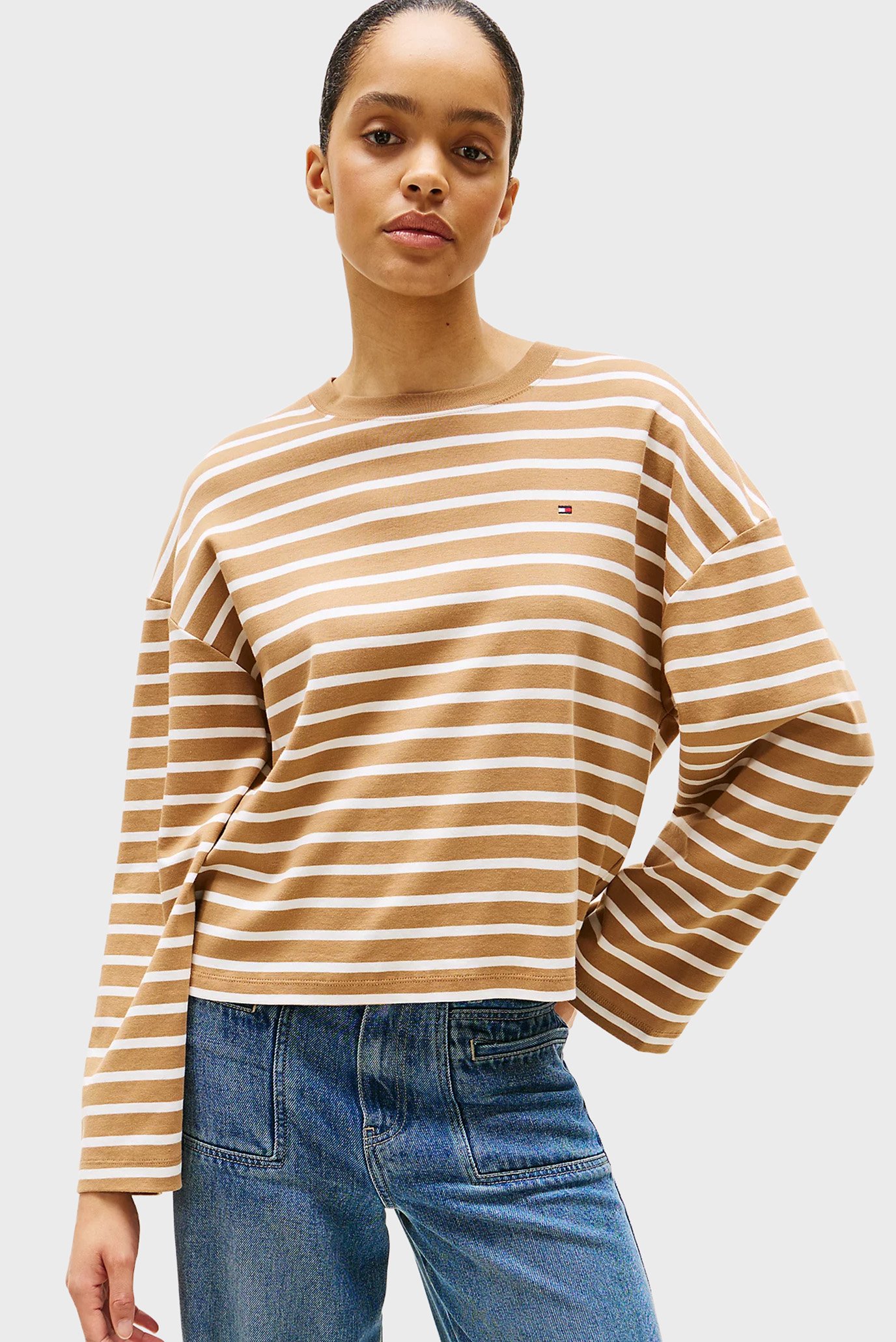 Женский лонгслив в полоску MODERN CODY Разноцветный L Tommy Hilfiger WW0WW45519 Женский лонгслив в полоску MODERN CODY Разноцветный L Tommy Hilfiger WW0WW45519