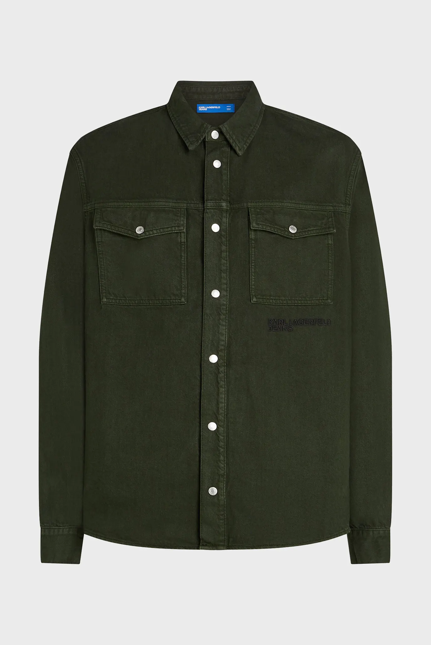 Мужская темно-зеленая рубашка overshirt 5