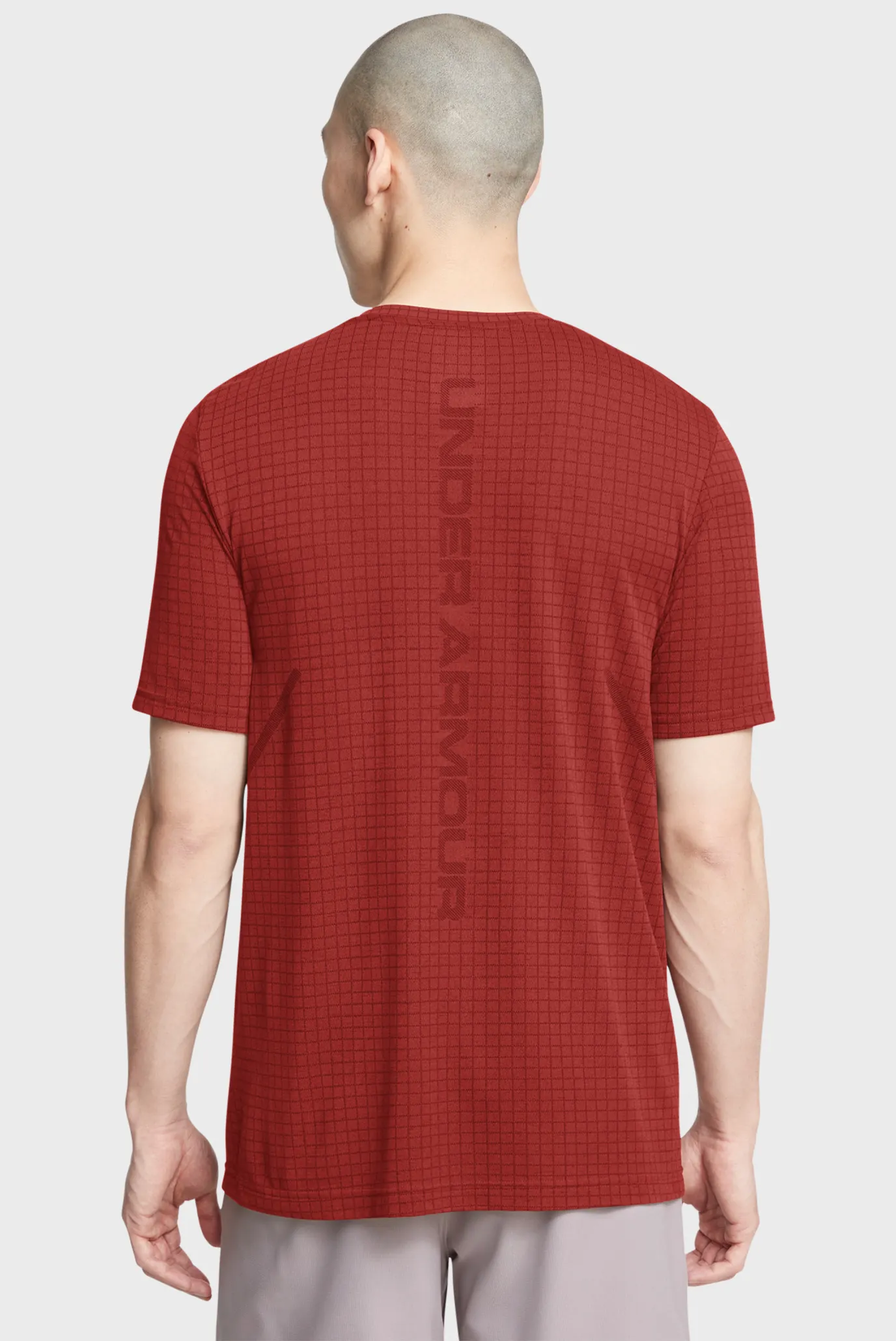 Чоловіча червона картата футболка Vanish Seamless Grid 2