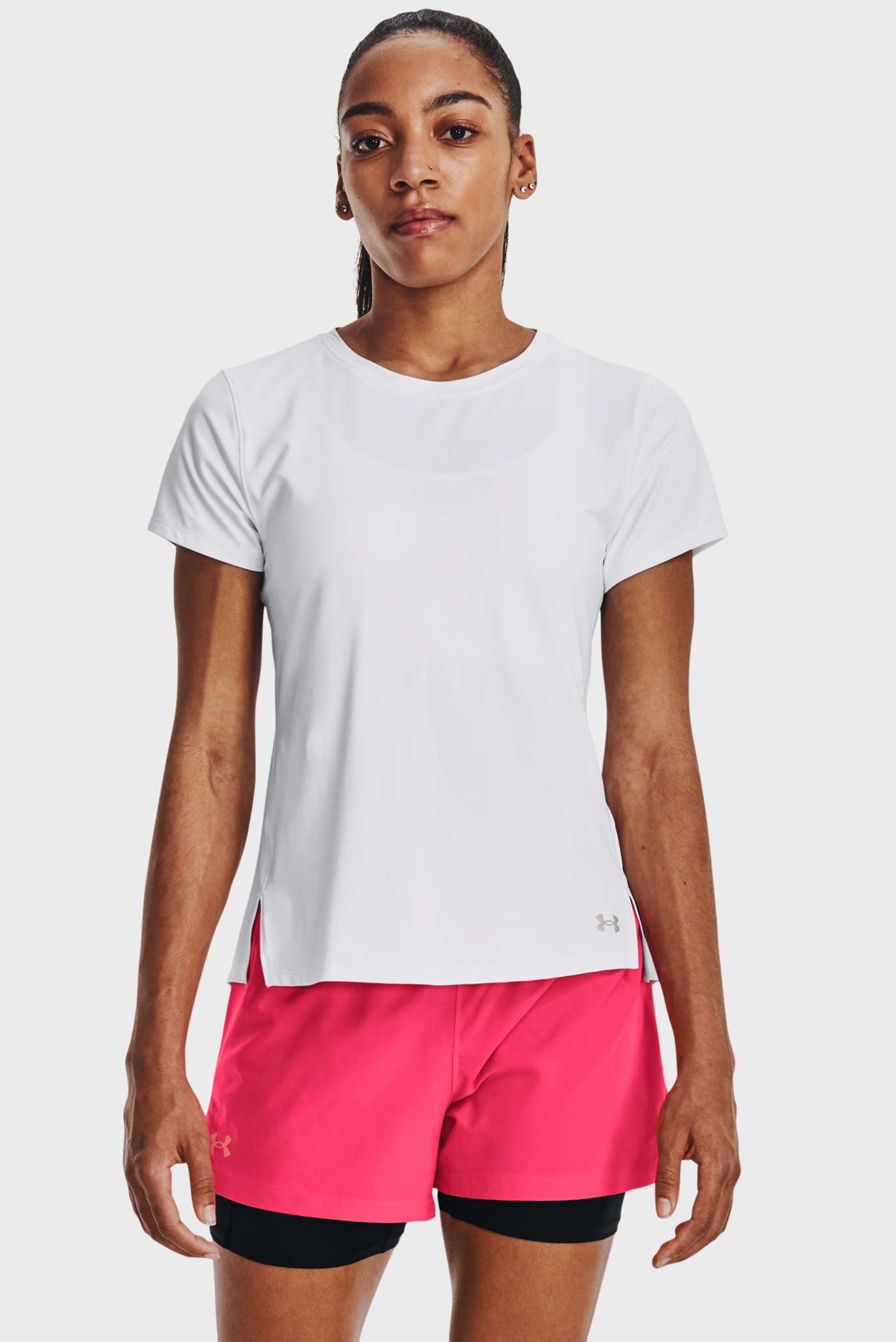 Женская белая футболка UA Iso-Chill Laser Tee 1
