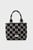 Женская черная сумка с узором K MONOGRAM KNIT TOTE