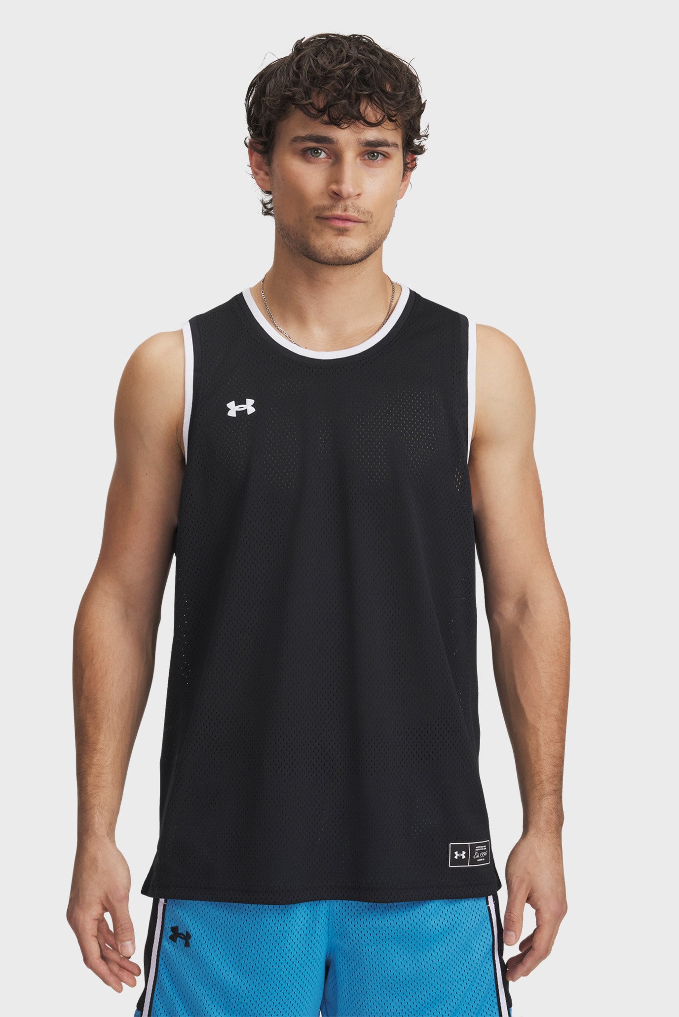 Мужская черная майка UA Zone Pro Mesh Tank Черный L Under Armour 1390118-001 Мужская черная майка UA Zone Pro Mesh Tank Черный L Under Armour 1390118-001