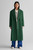 Женское зеленое шерстяное пальто WOOL BLEND OVERCOAT