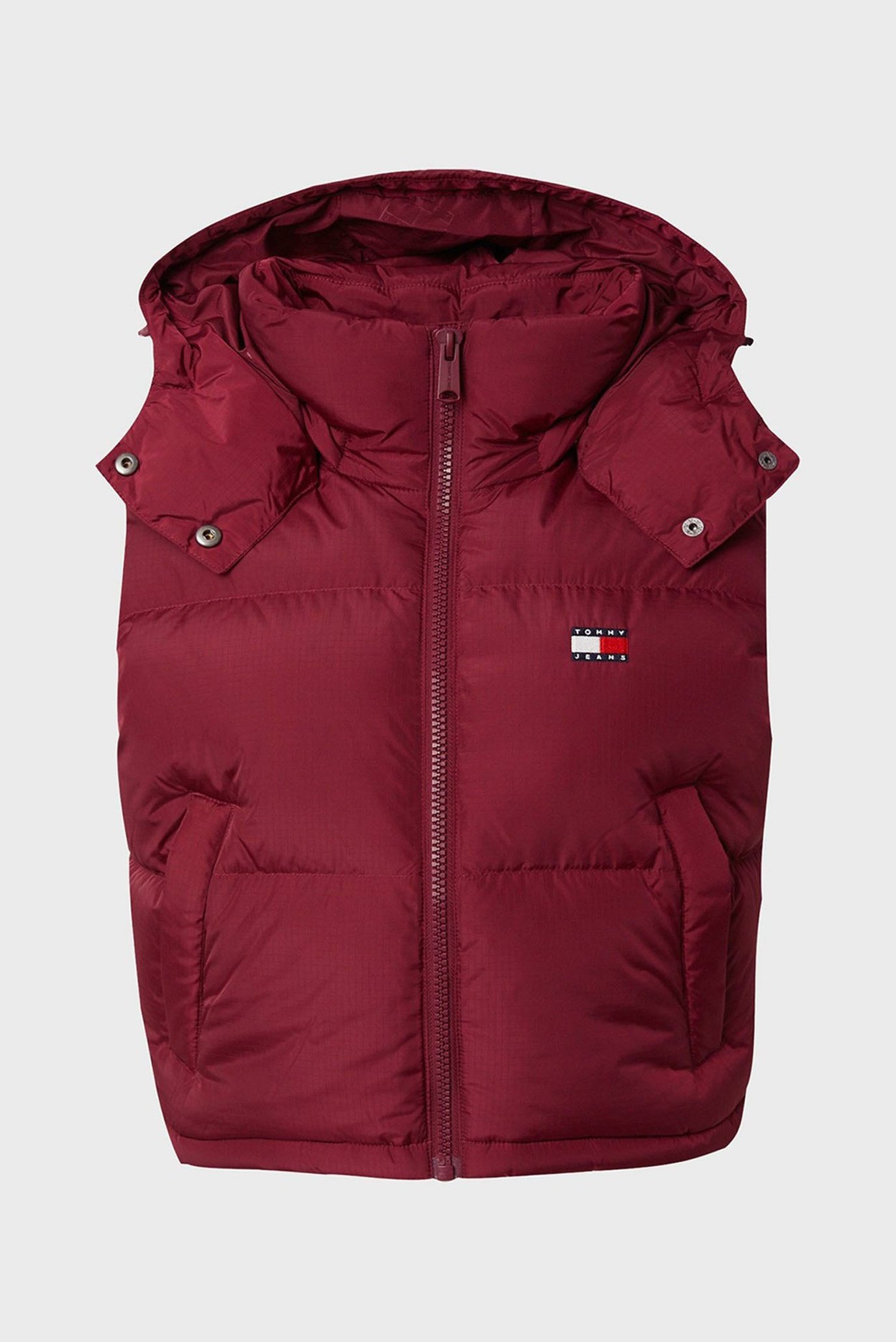 Женский бордовый пуховой жилет TJW CRP ALASKA PUFFER VEST Бордовый S Tommy Jeans DW0DW18611 Женский бордовый пуховой жилет TJW CRP ALASKA PUFFER VEST Бордовый S Tommy Jeans DW0DW18611