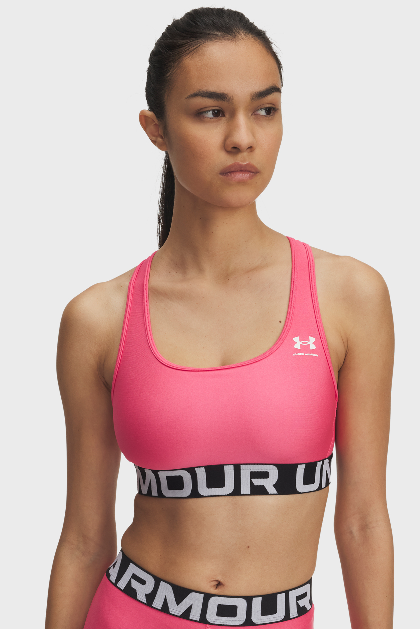 Женский розовый топ UA HG Mid Branded Розовый XS Under Armour 1383544-672 Женский розовый топ UA HG Mid Branded Розовый XS Under Armour 1383544-672