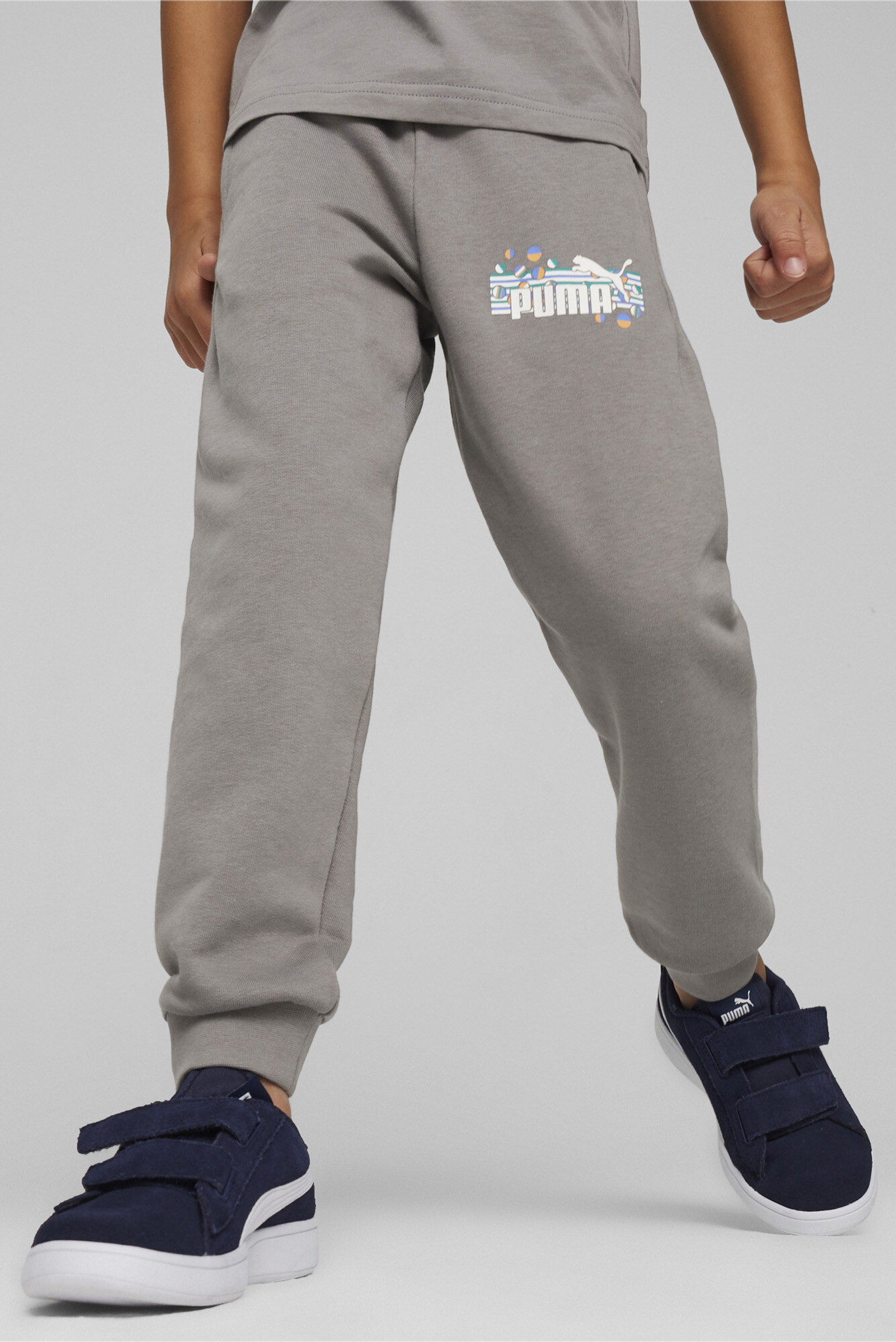 Детские серые спортивные брюки ESS+ SUMMER CAMP Kids' Sweatpants 1