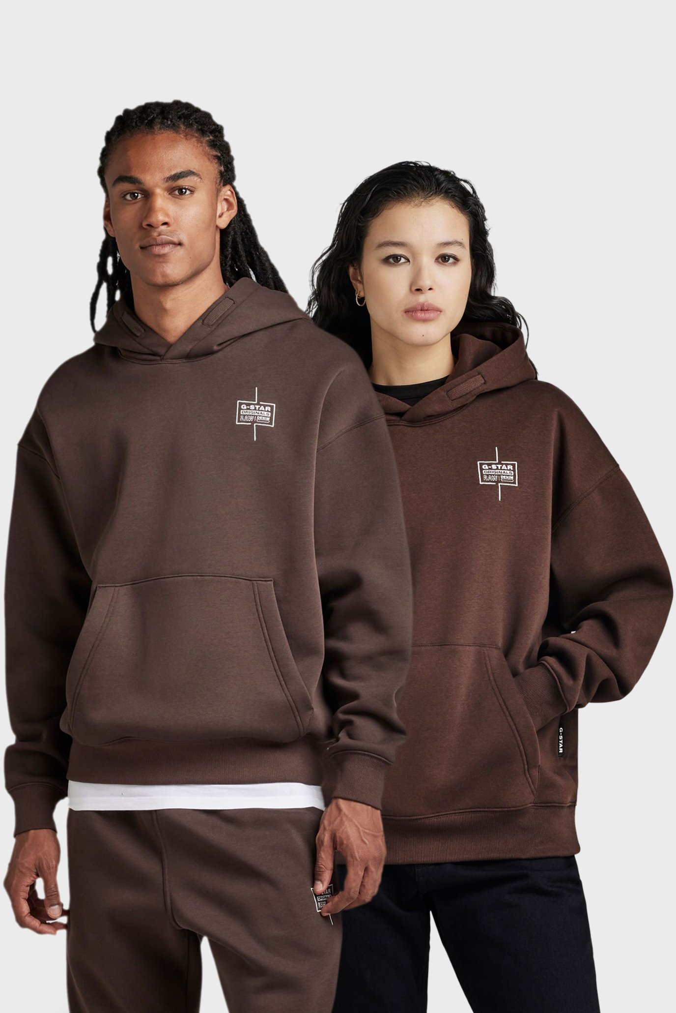 Коричневое худи Unisex core loose hdd sw (унисекс) 1