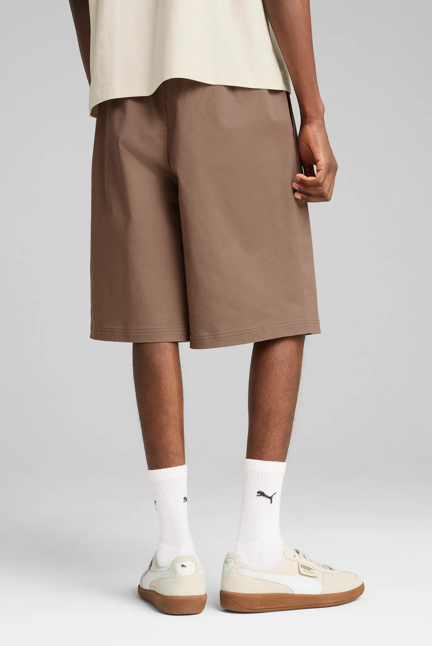 Чоловічі коричневі шорти Wardrobe Essentials Woven Long Line Relaxed 11