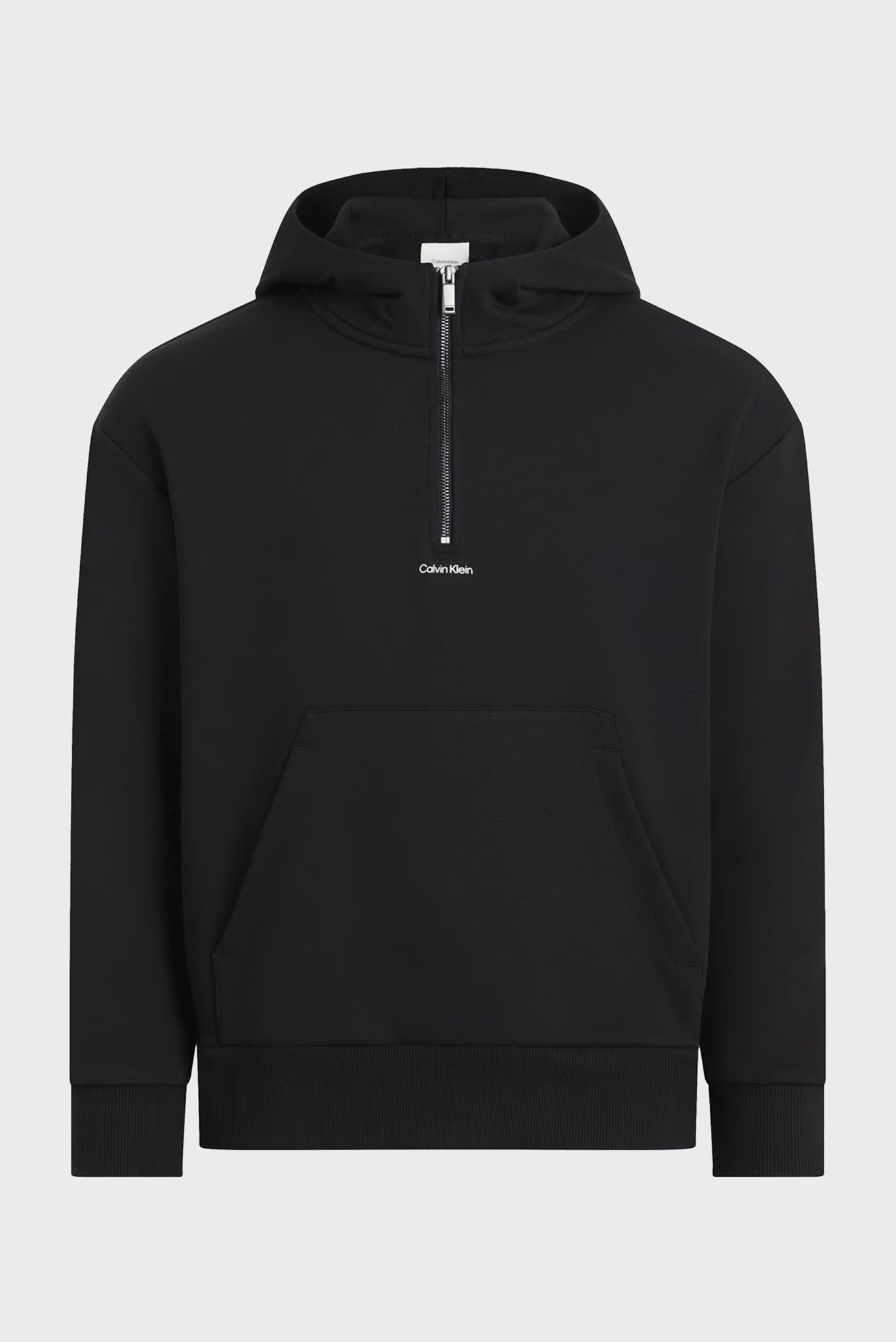 Мужское черное худи NANO LOGO HALF ZIP 1