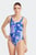 Жіночий синій купальник Floral 3-Stripes