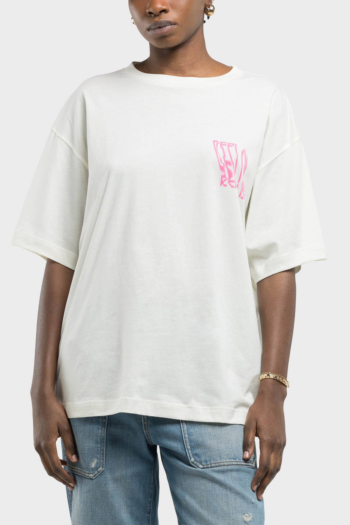 Женская белая футболка Белый XS Replay W3399A.000.20994