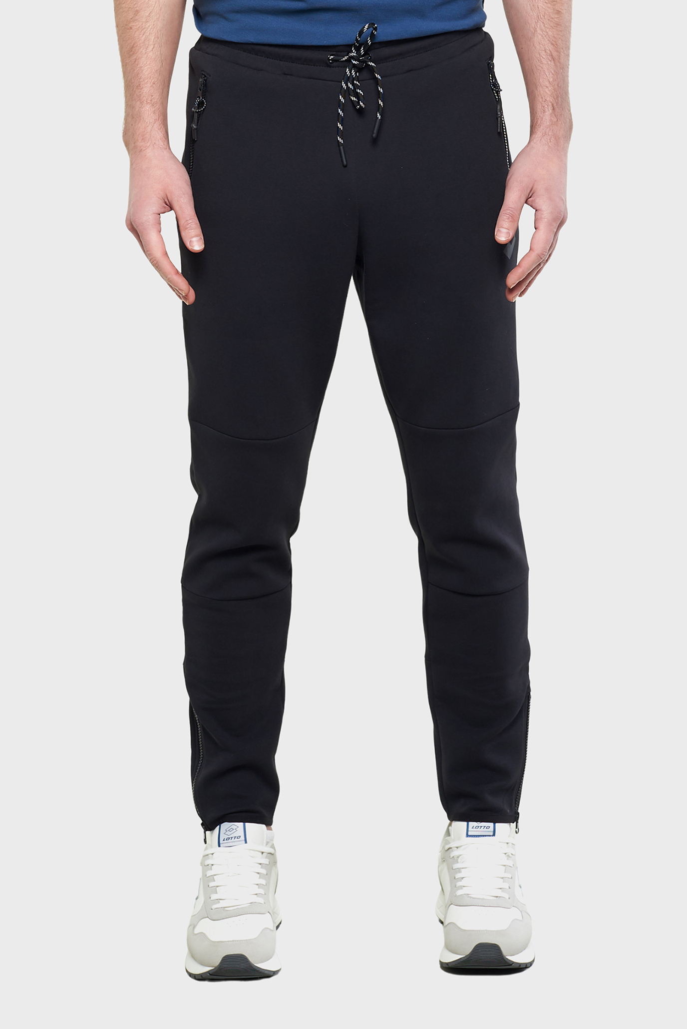 Мужские черные спортивные брюки WORKOUT PANT ZIP 1