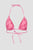 Жіночий рожевий ліф від купальника з візерунком