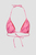 Женский розовый лиф от купальника с узором