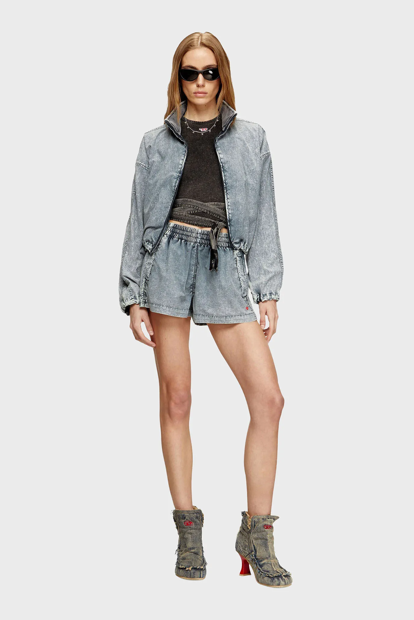 Женские синие джинсовые ботильоны WOODSTOCK D-WOODSTOCK HEEL AB BOOTS 2