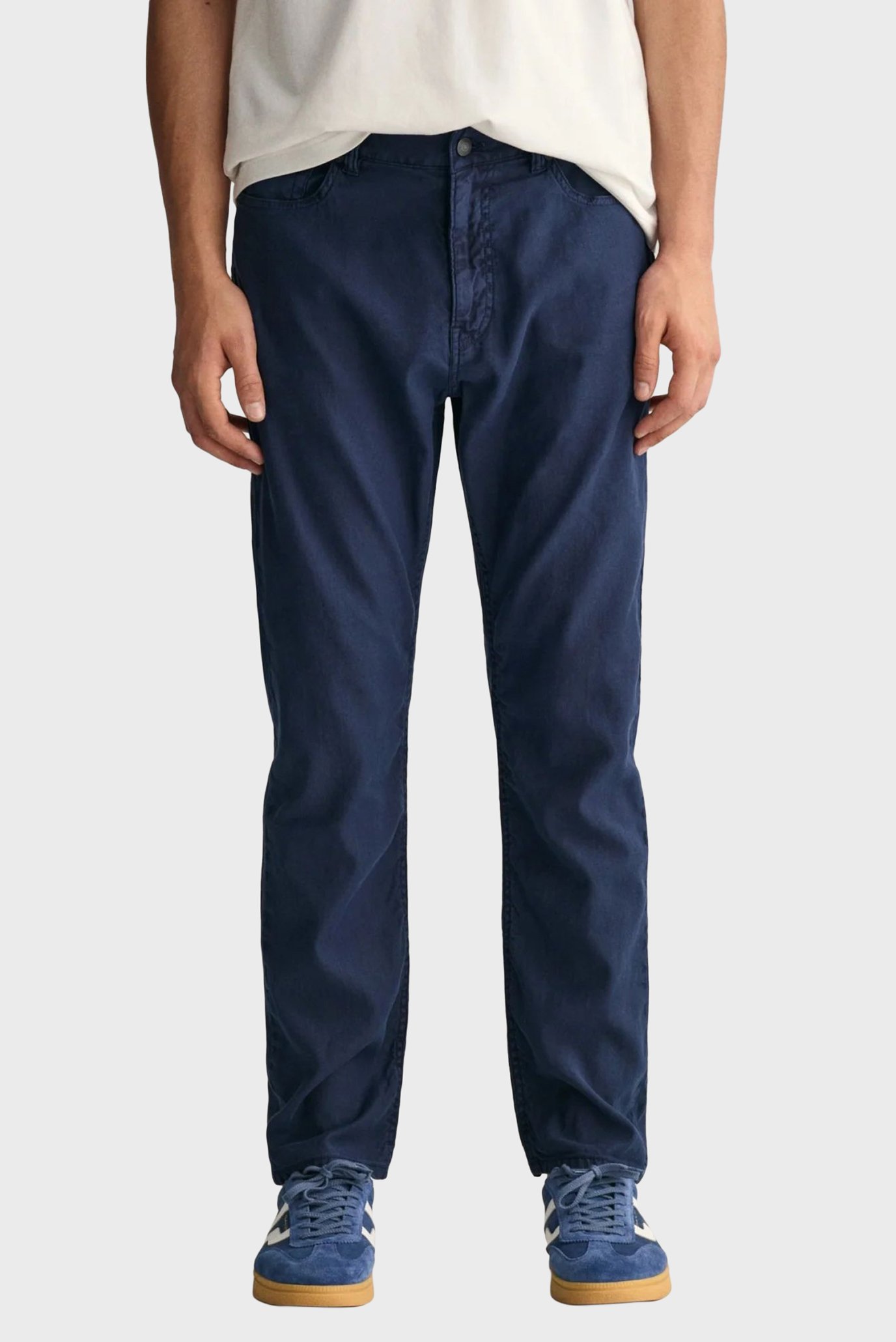 Мужские синие льняные брюки LINEN JEANS Синий 32-32 Gant 1000306 Мужские синие льняные брюки LINEN JEANS Синий 32-32 Gant 1000306