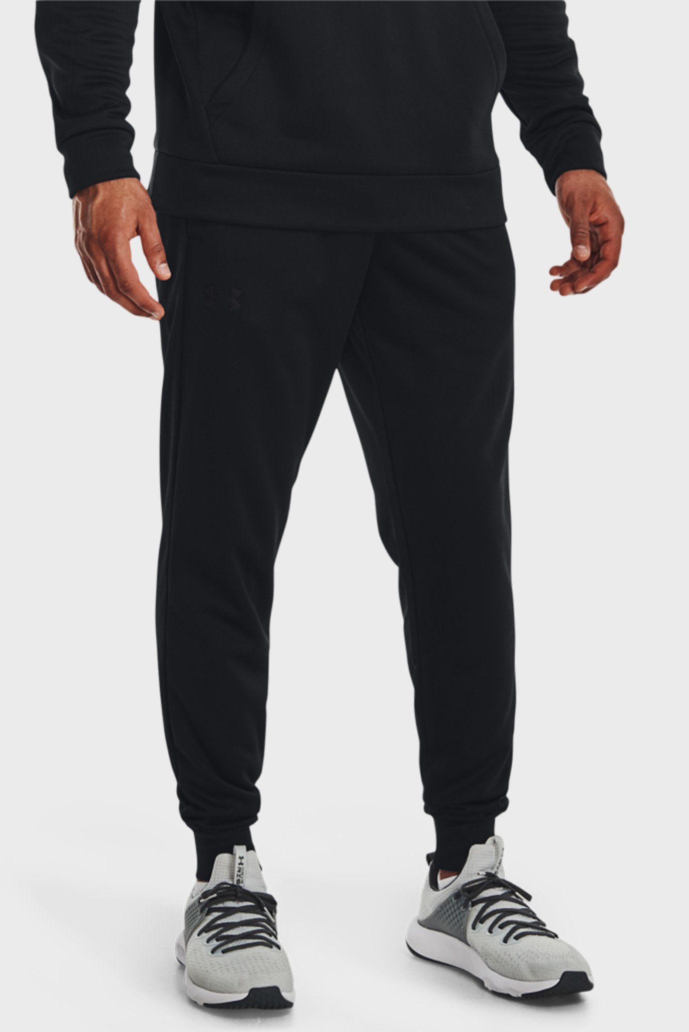 Мужские черные спортивные брюки UA Armour Fleece Joggers 1