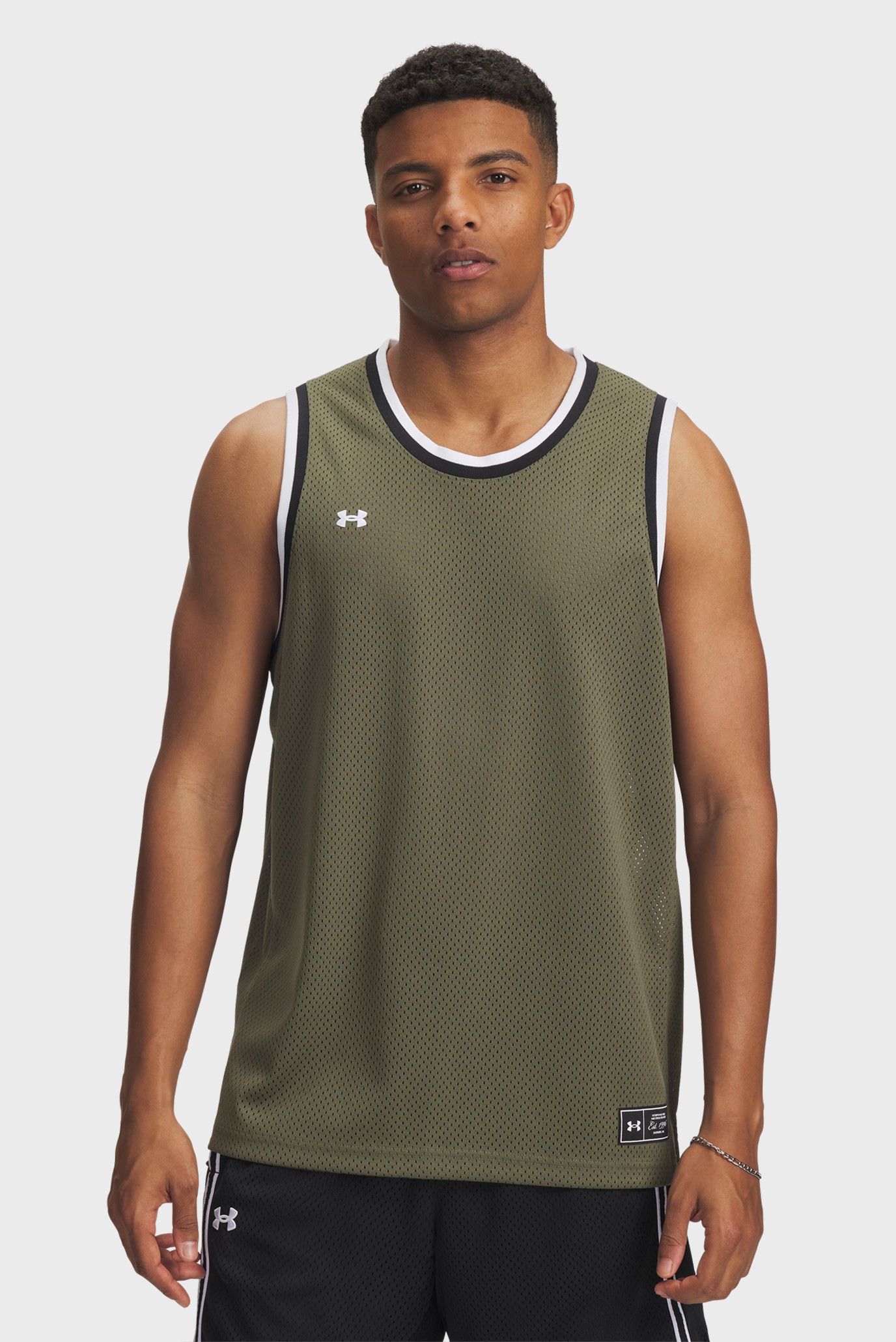 Мужская оливковая майка UA Zone Pro Mesh Tank Оливковый M Under Armour 1390118-390 Мужская оливковая майка UA Zone Pro Mesh Tank Оливковый M Under Armour 1390118-390