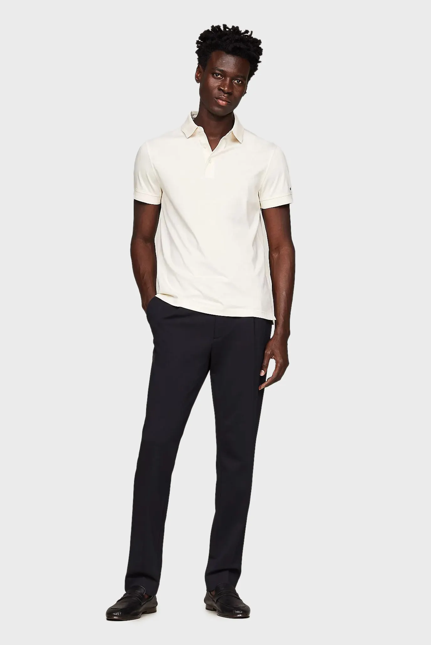 Мужское белое поло DC ES MERCERIZED 2