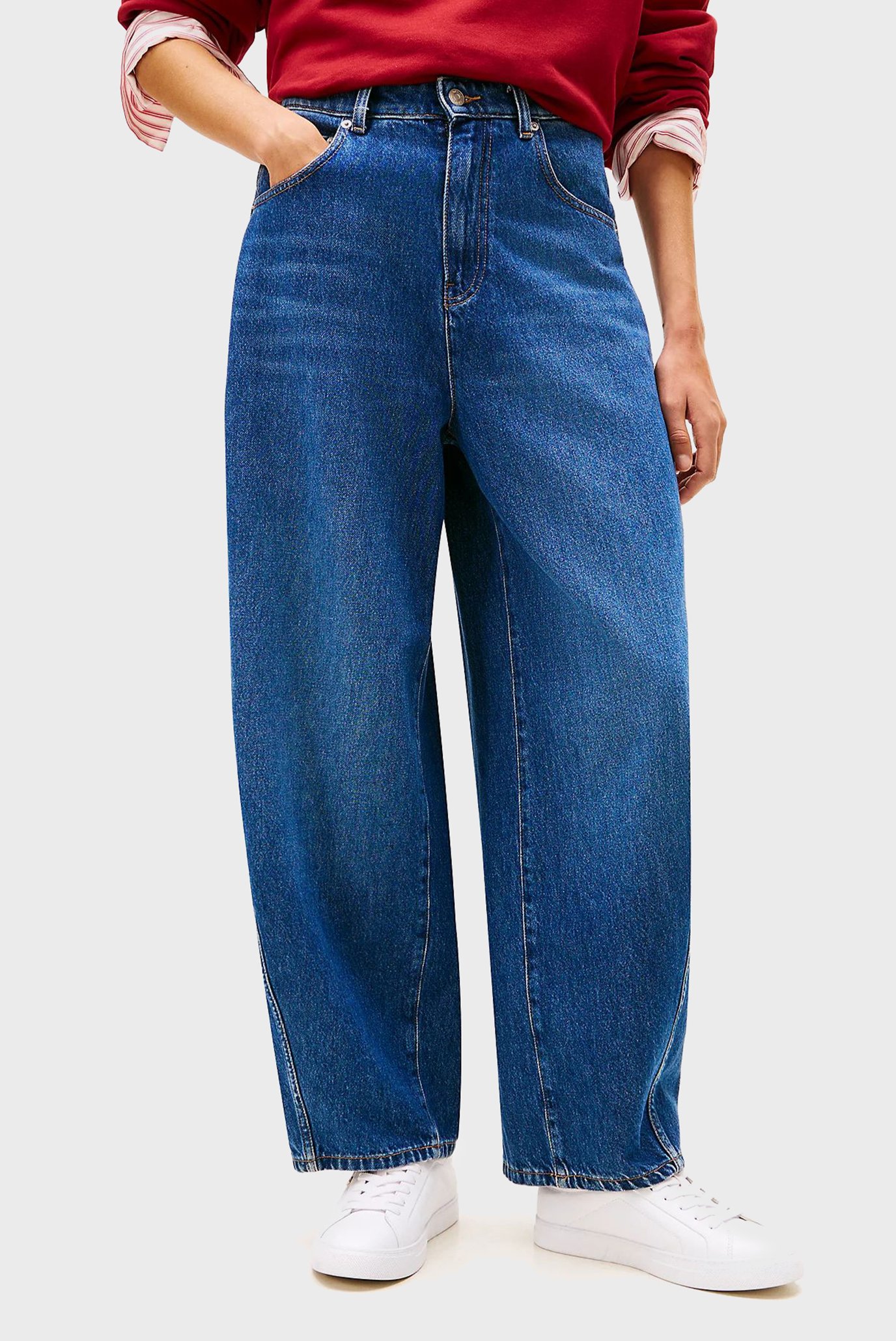 Женские синие джинсы DNM FLO LOOSE BALLOON Синий 25-32 Tommy Hilfiger WW0WW46765 Женские синие джинсы DNM FLO LOOSE BALLOON Синий 25-32 Tommy Hilfiger WW0WW46765