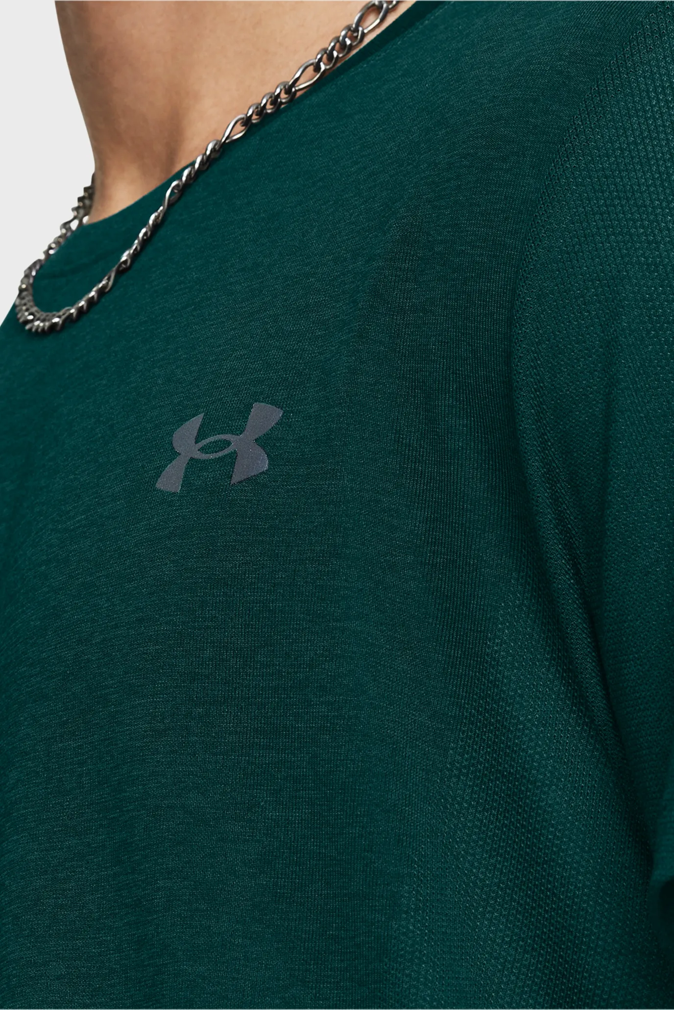 Мужская зеленая футболка UA SEAMLESS STRIDE SS 3