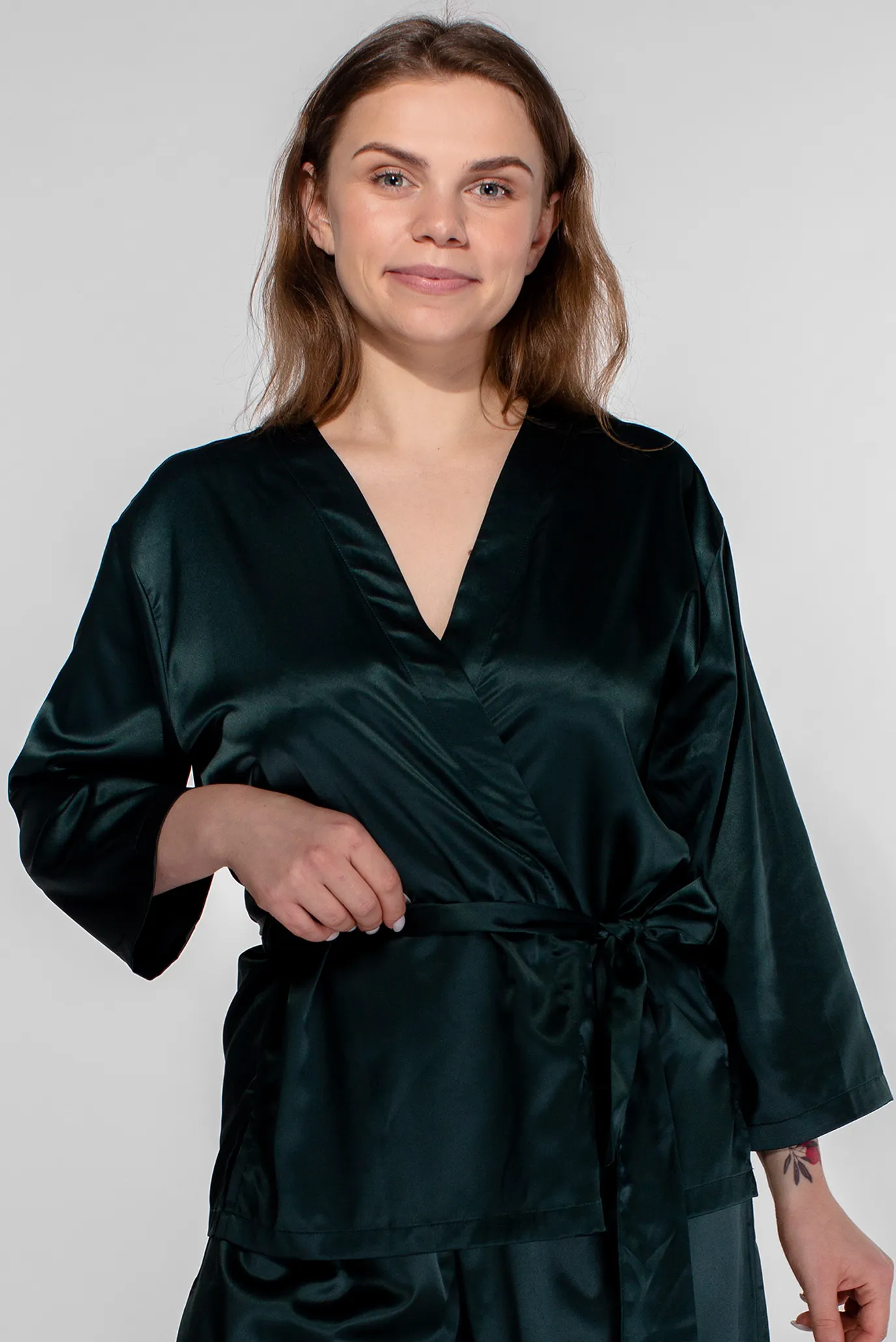 Жіночий темно-зелений кардиган 3