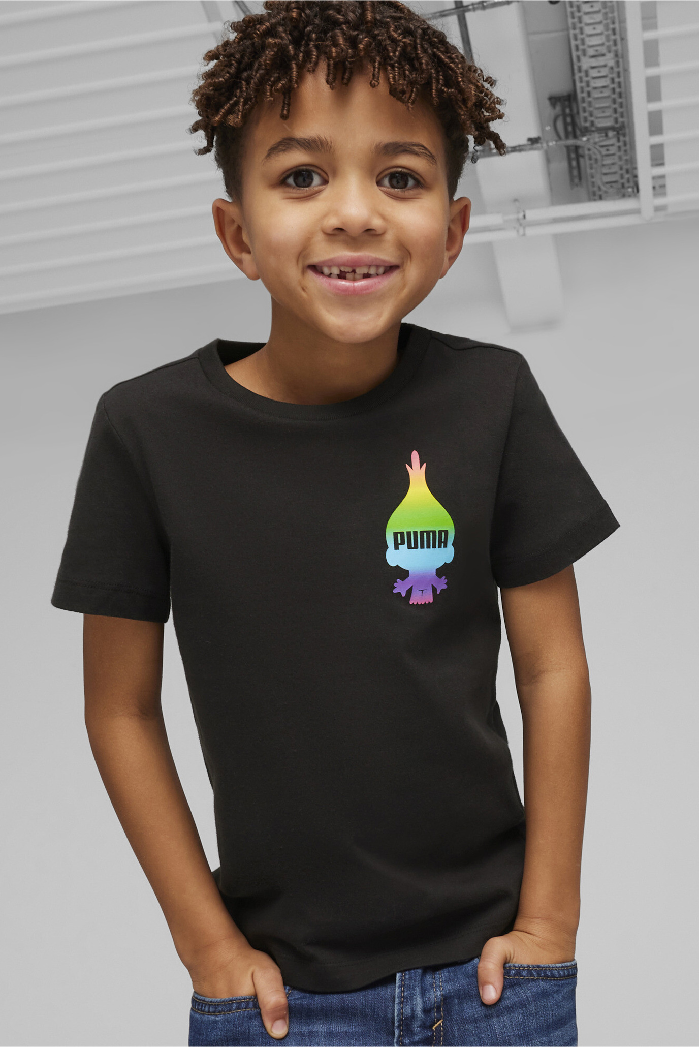 Детская черная футболка PUMA x TROLLS Kids' Tee 1