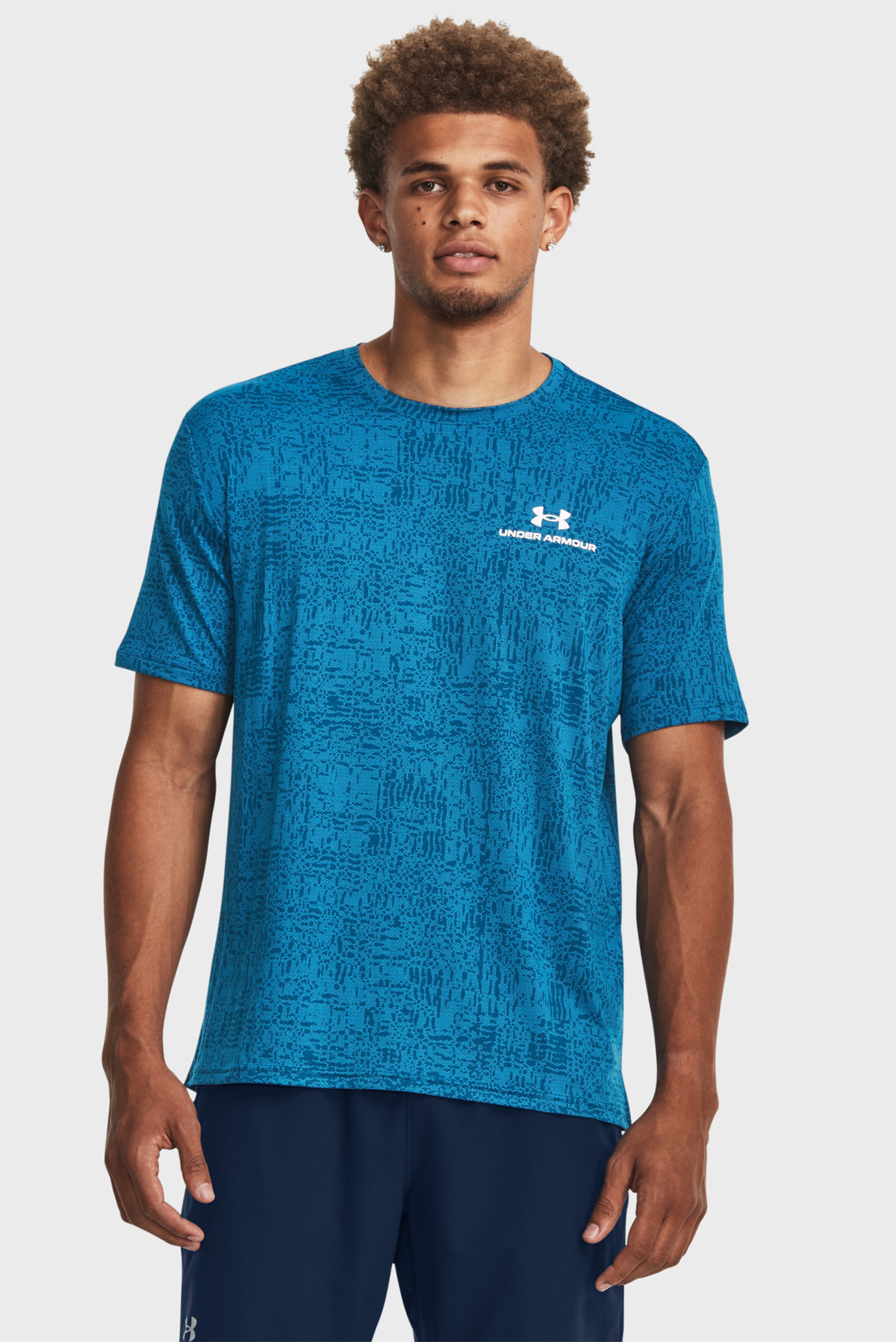 Мужская синяя футболка UA Rush Energy Print SS 1