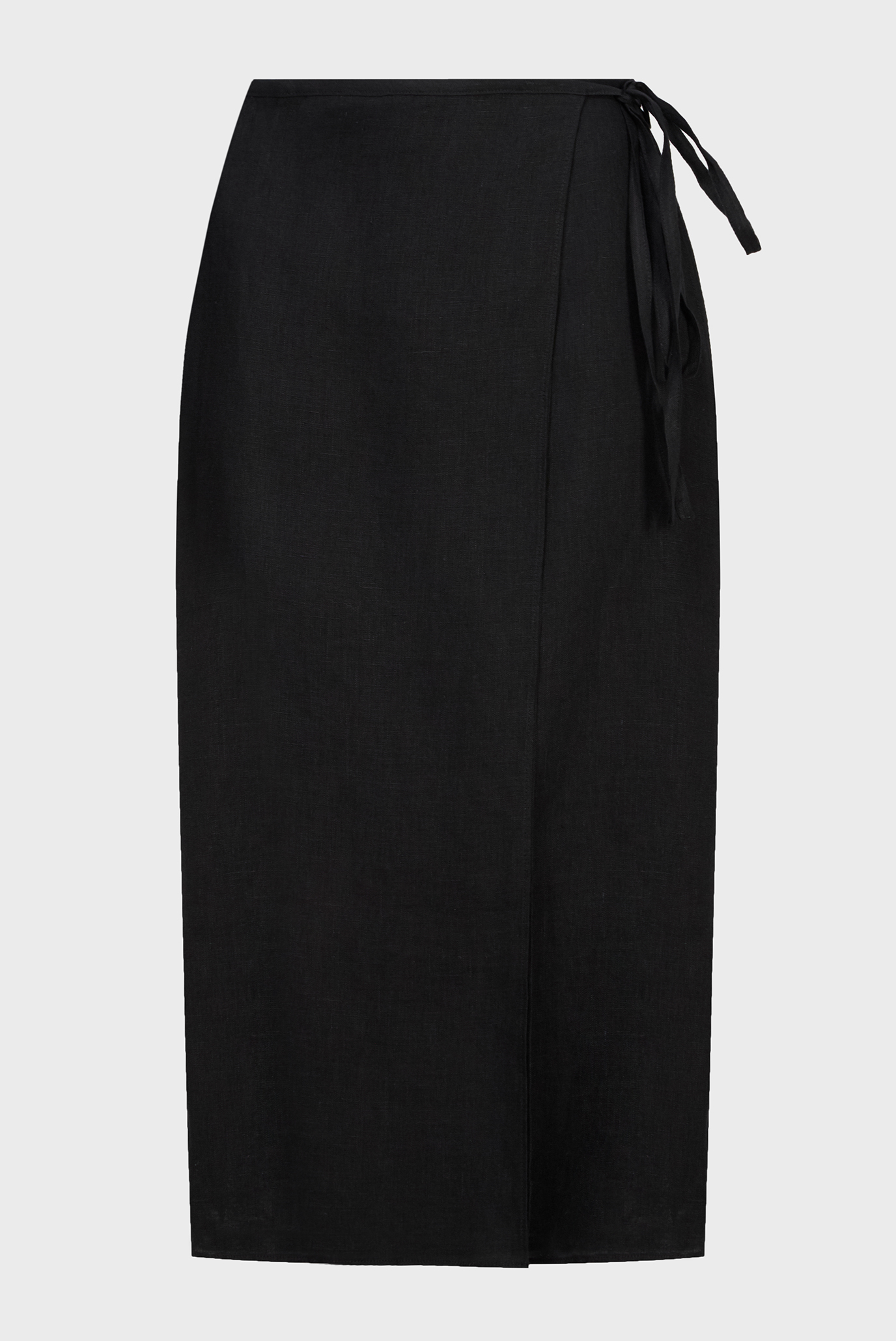 Женская черная льняная юбка ROYAH 1