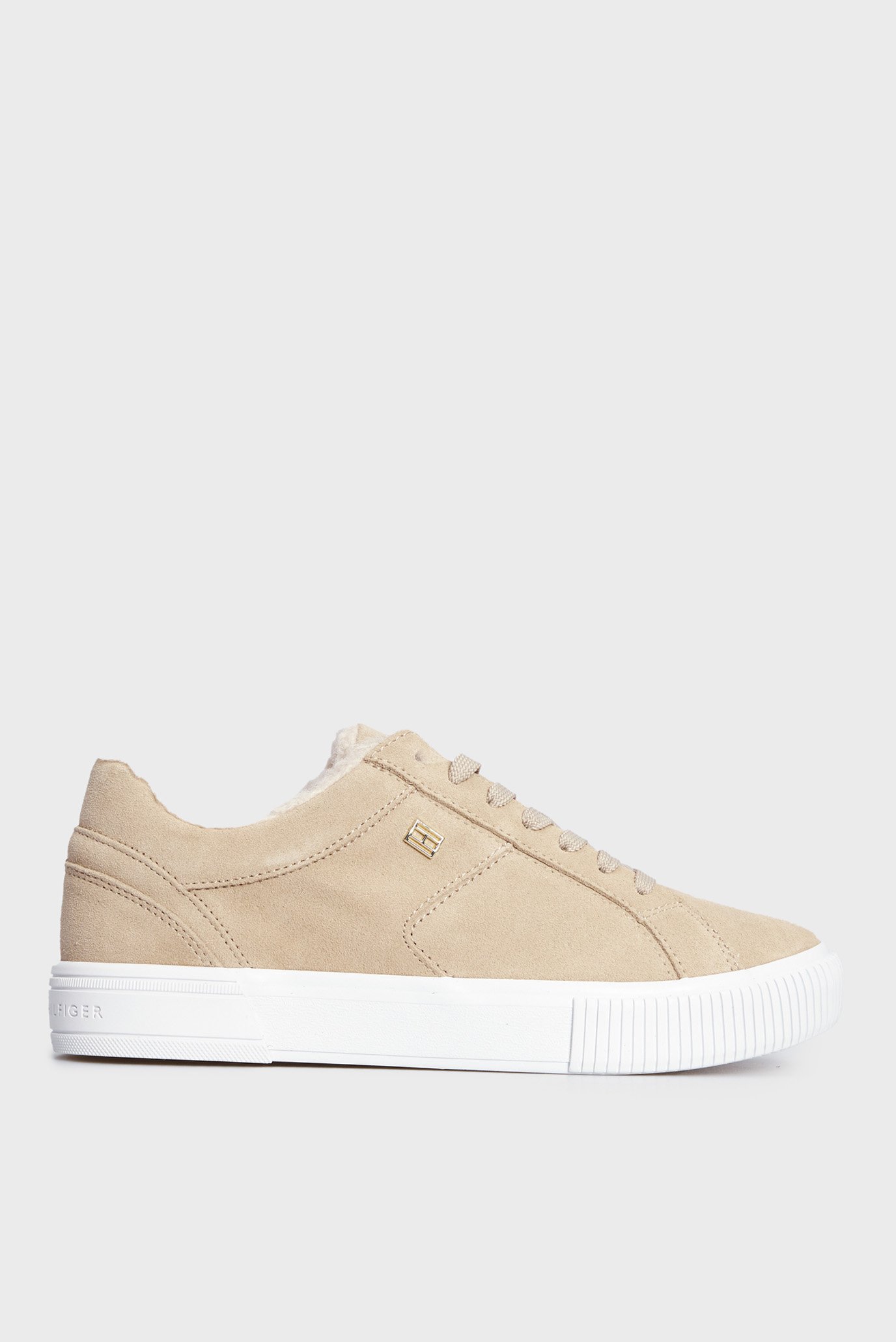 Женские бежевые замшевые сникерcы VULC SUEDE SNEAKER LO 1